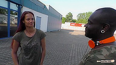 Redhead German housewife sucks a black cock in hot interracial fuck - Jessy W. and Kookie Ryan