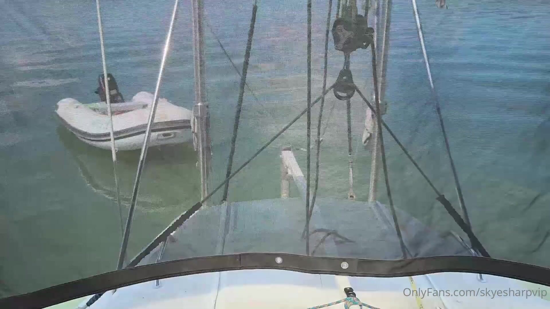 SkyesHarp Sucks Dick And Plays With Herself At Sea