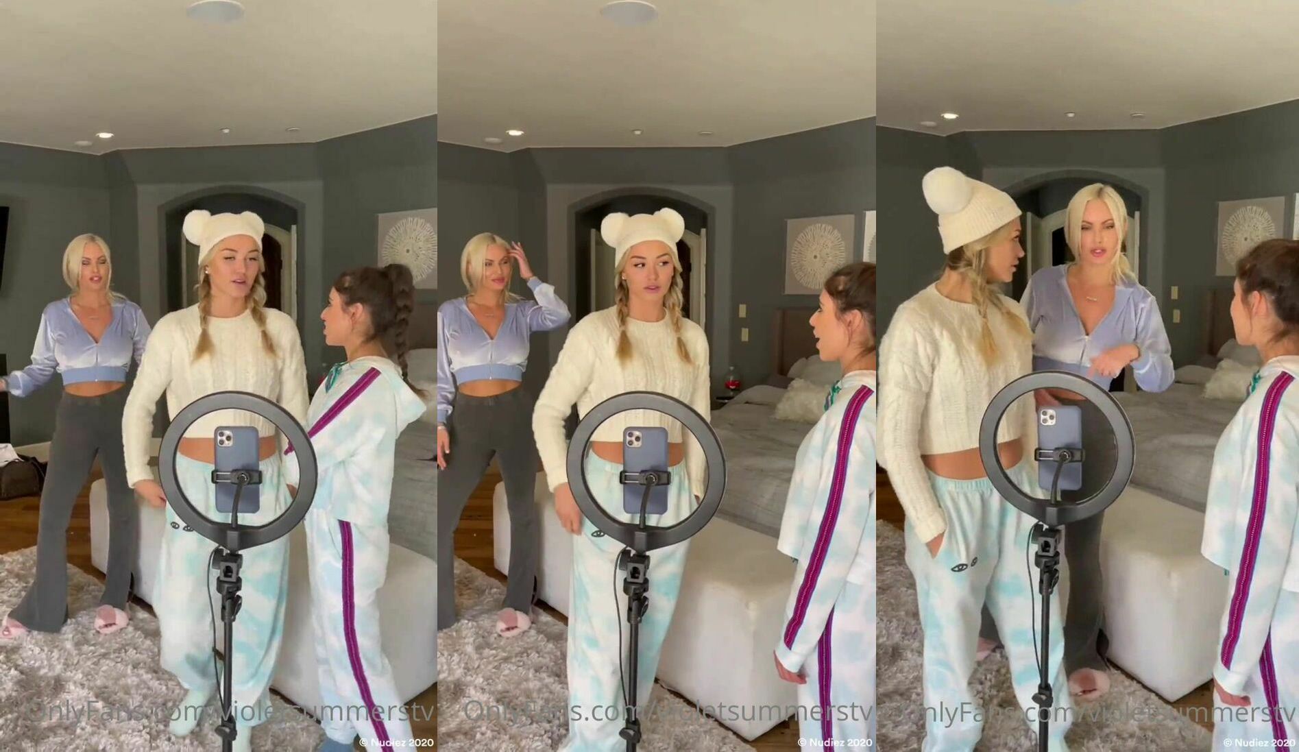 Violet Summers Ends Up In A Lesbian Threesome With Her Two Girlfriends