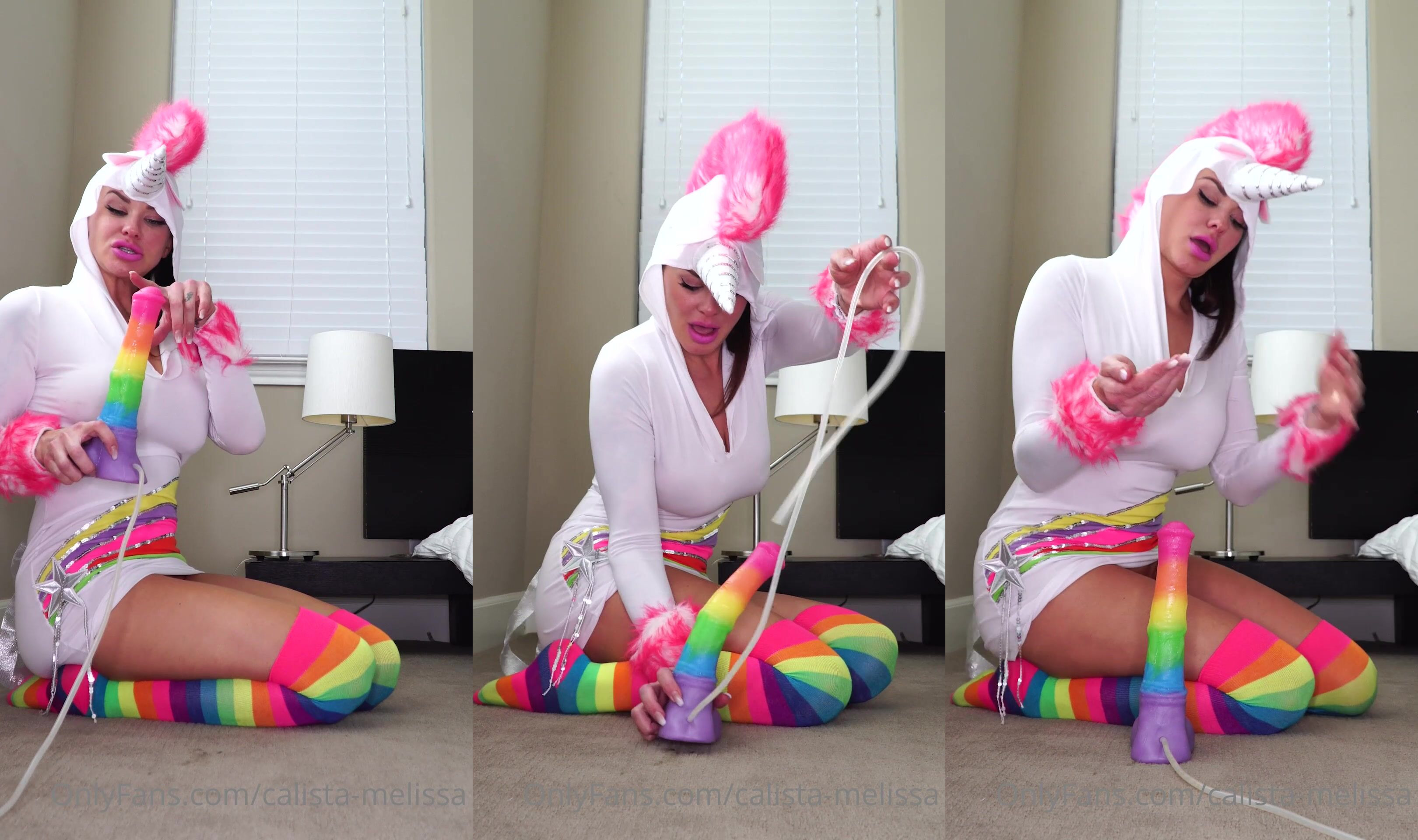 Calista Melissa Sits On A Big Dildo