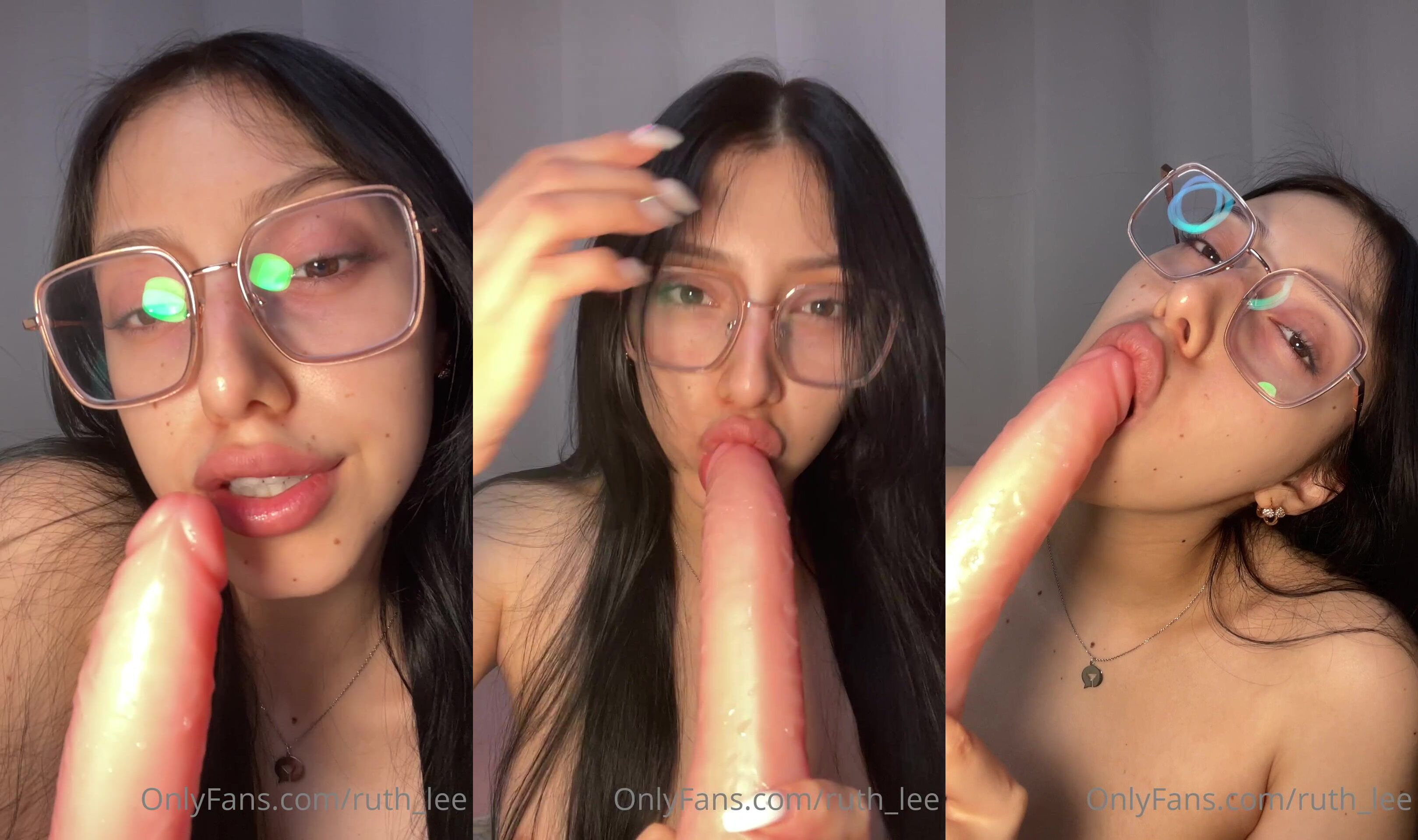 Ruth Lee Deepthroats With A Dildo