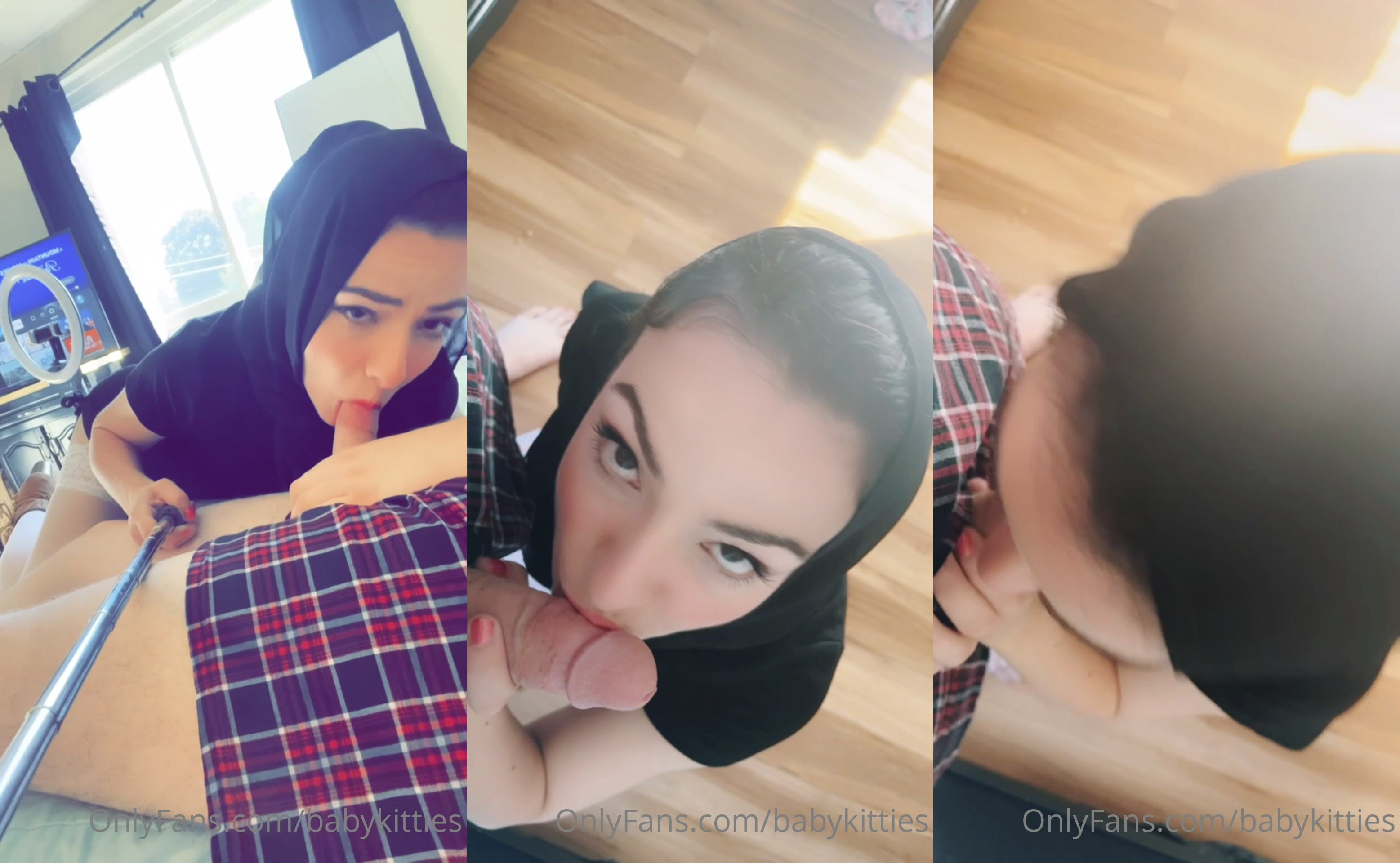 Babykitties Sucking While Recording Herself