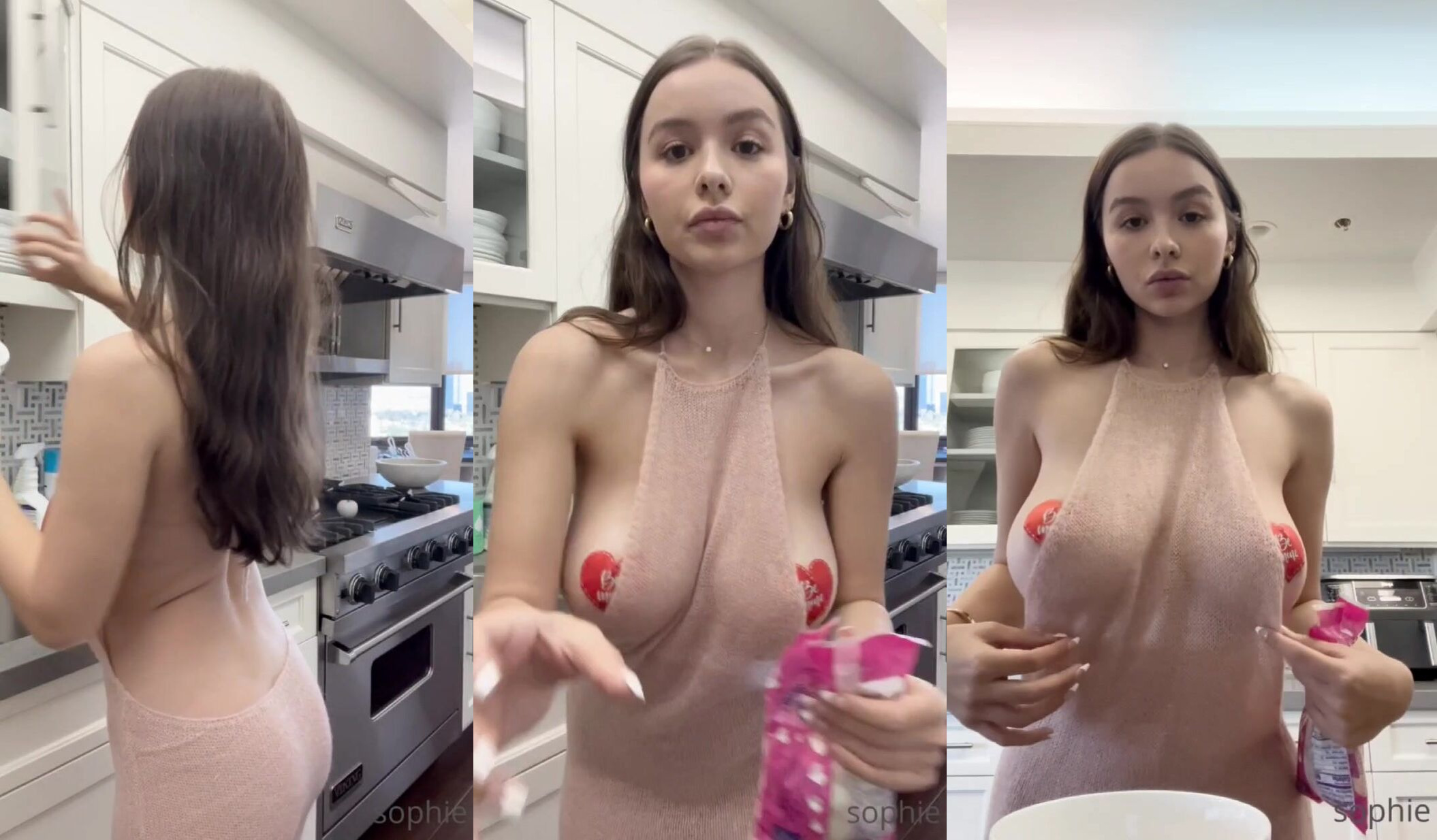 Sophie Mudd Cooking Half Naked