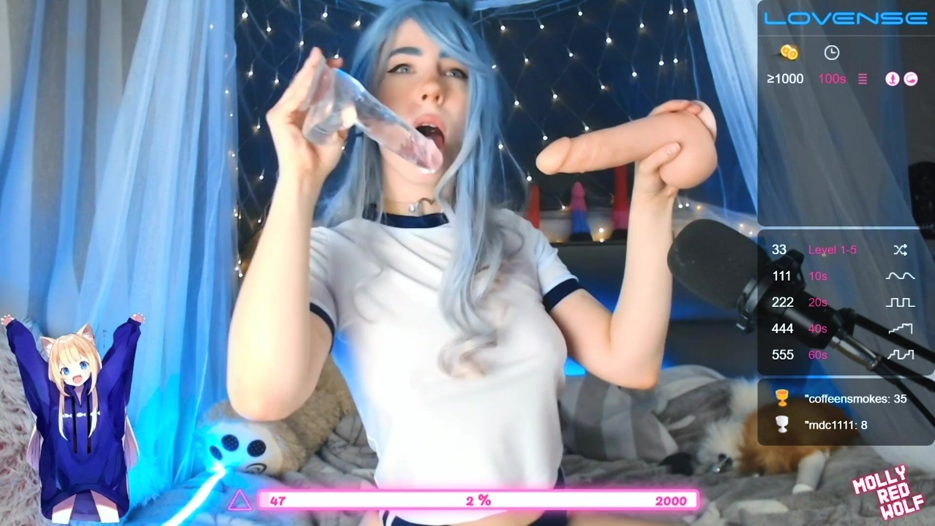 MollyRedWolf Shows Her Fans How To Swallow A Dildo