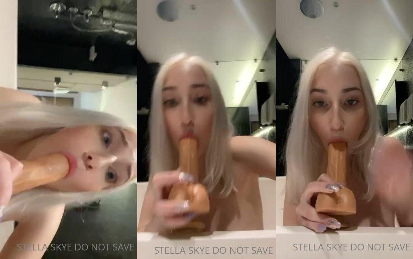 Stella Skye Sucking A Dildo