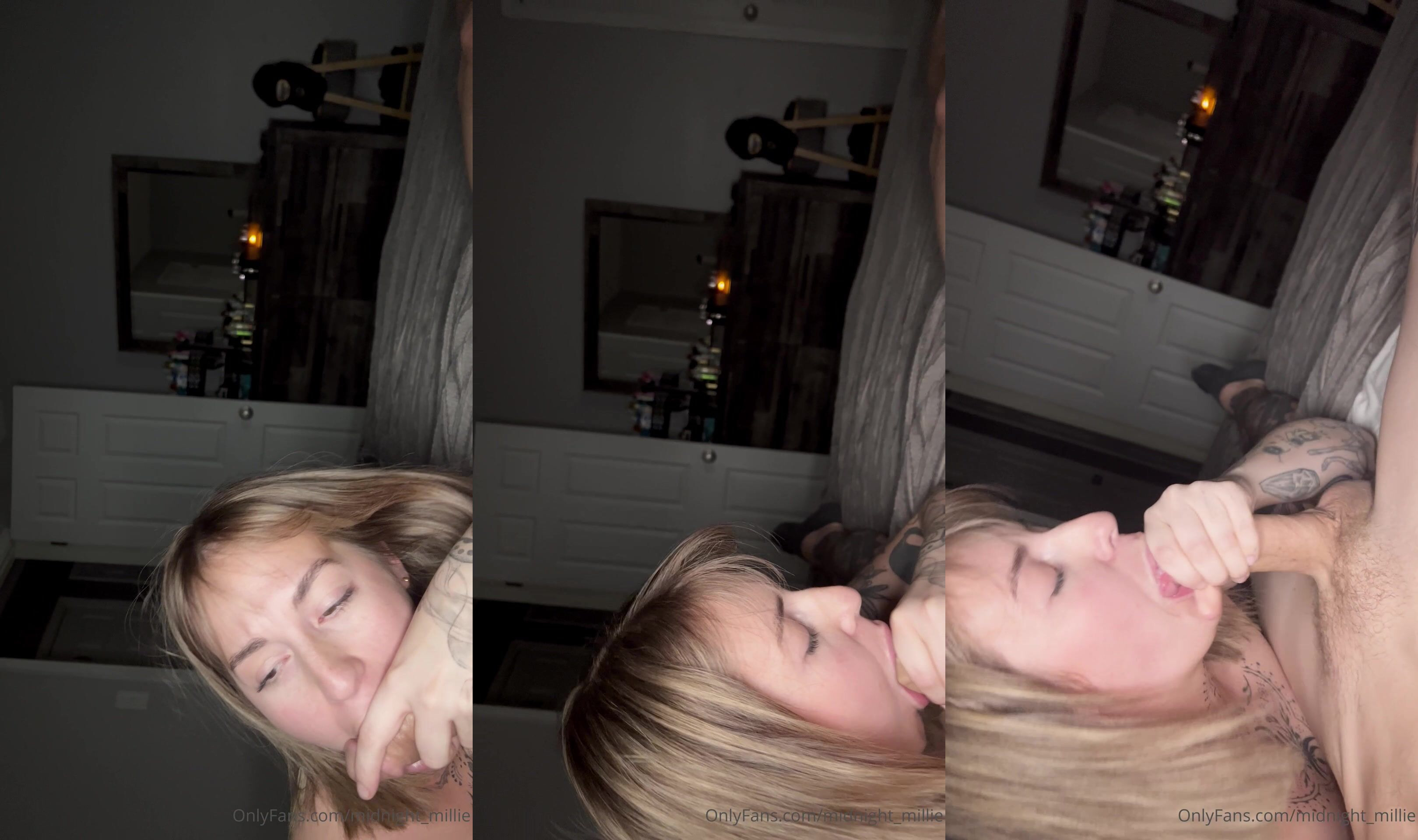 Midnight Millie Gives A Blowjob Before Sleeping