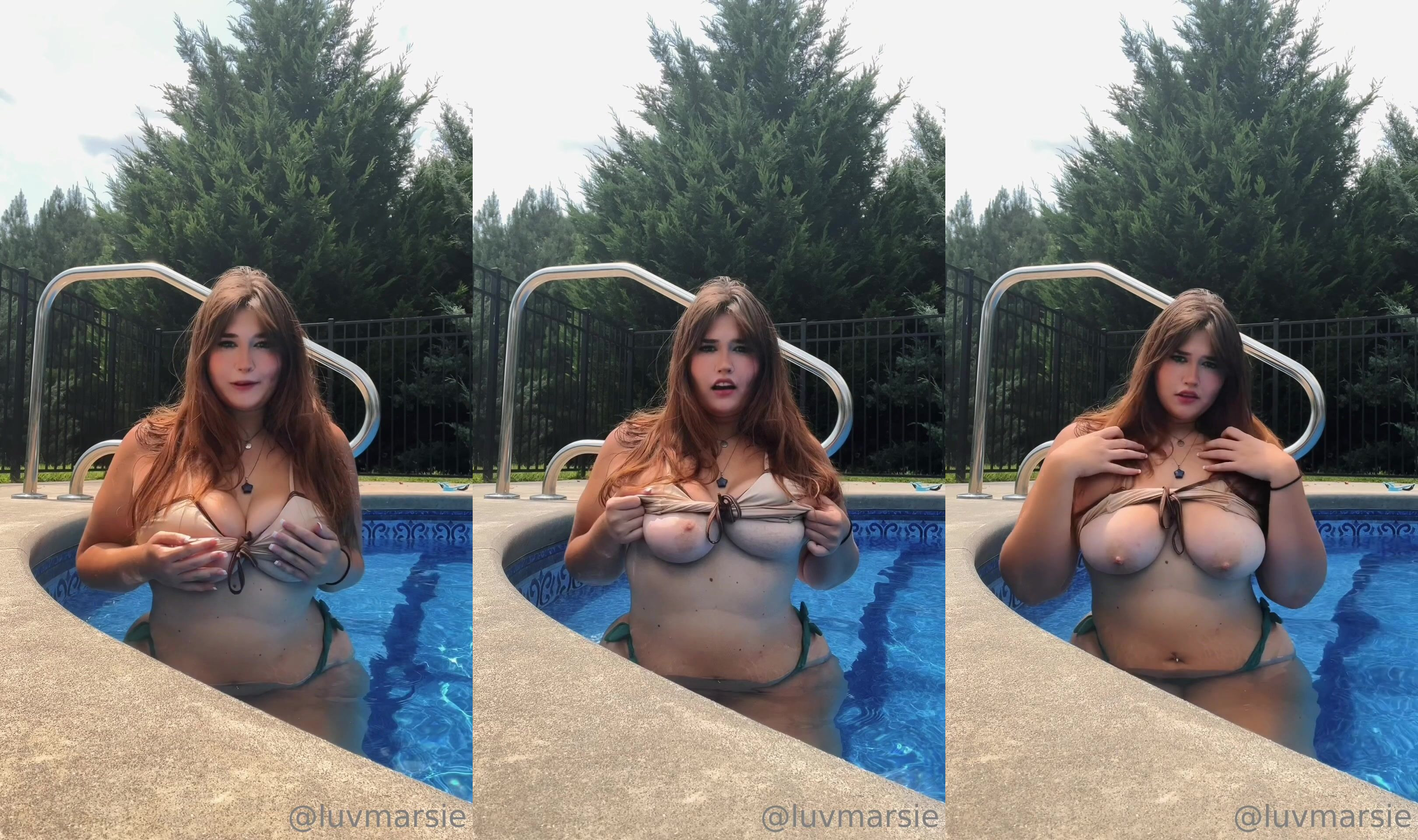Quick Pool Masturbation