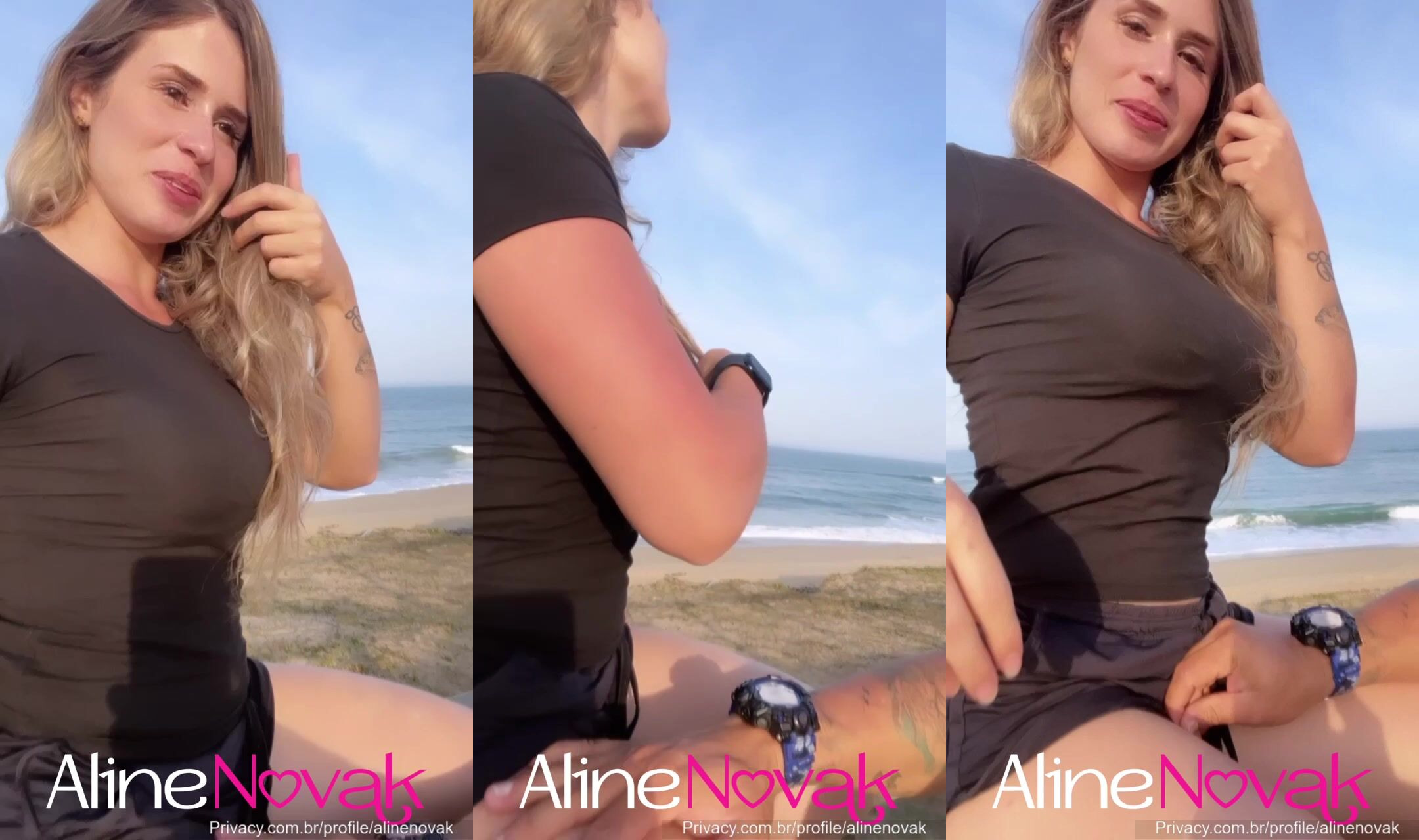 Beach Walks Make Her Horny