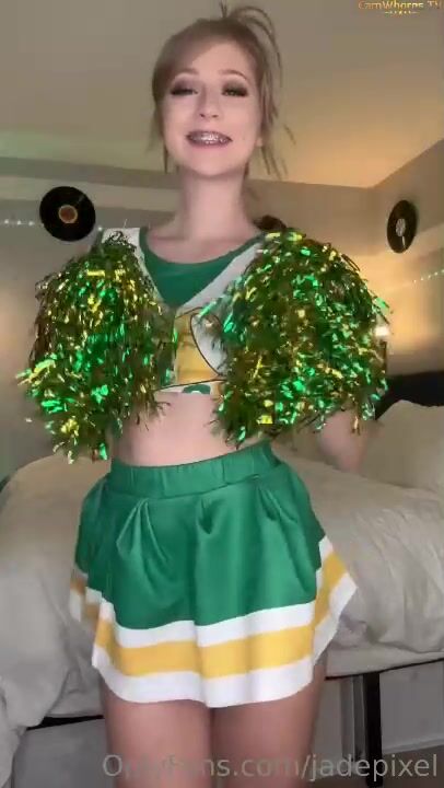 Jade Pixel Leaves Cheerleading To Ride A Cock