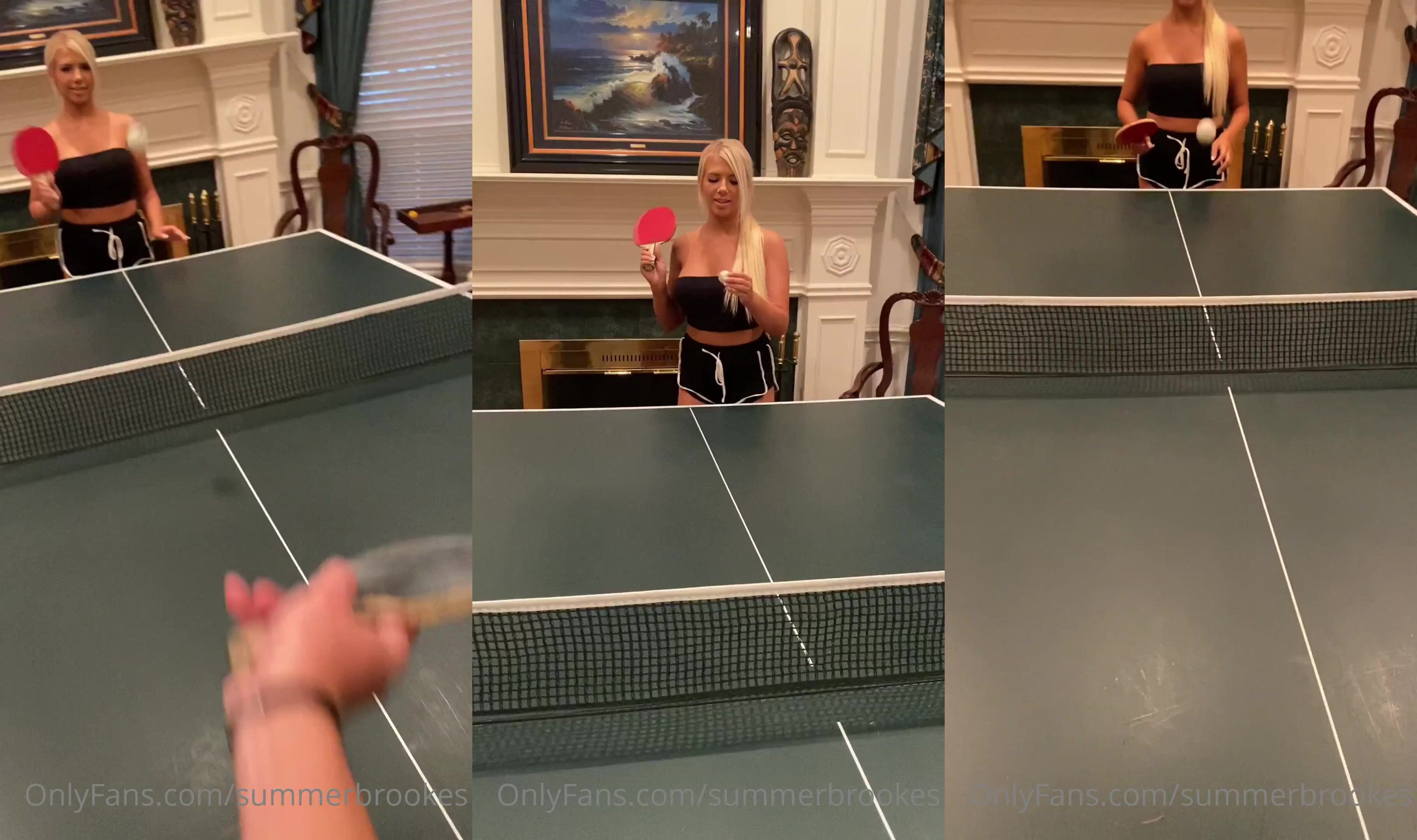 Summer Brookes Plays Ping Pong But Gets Excited