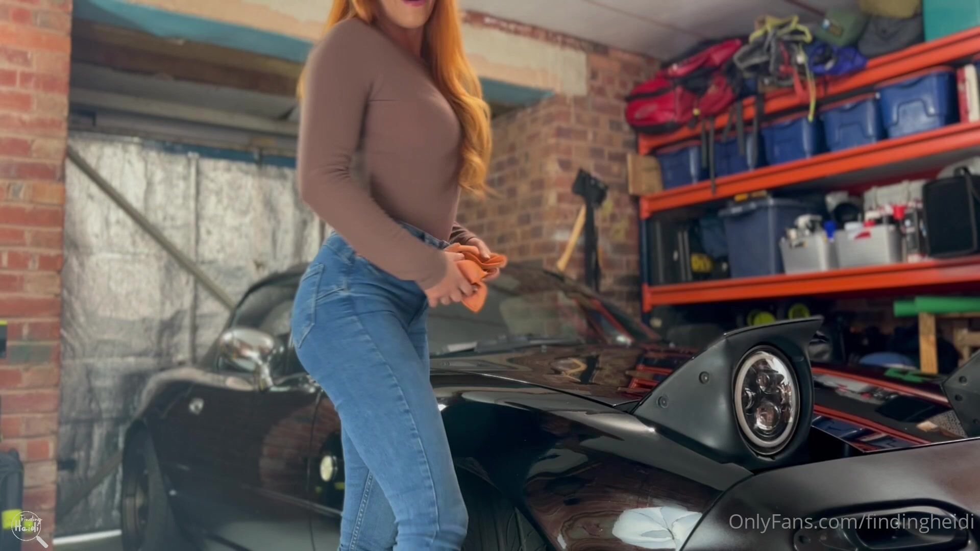 Finding Heidi Masturbating With A Dildo On Top Of A Car