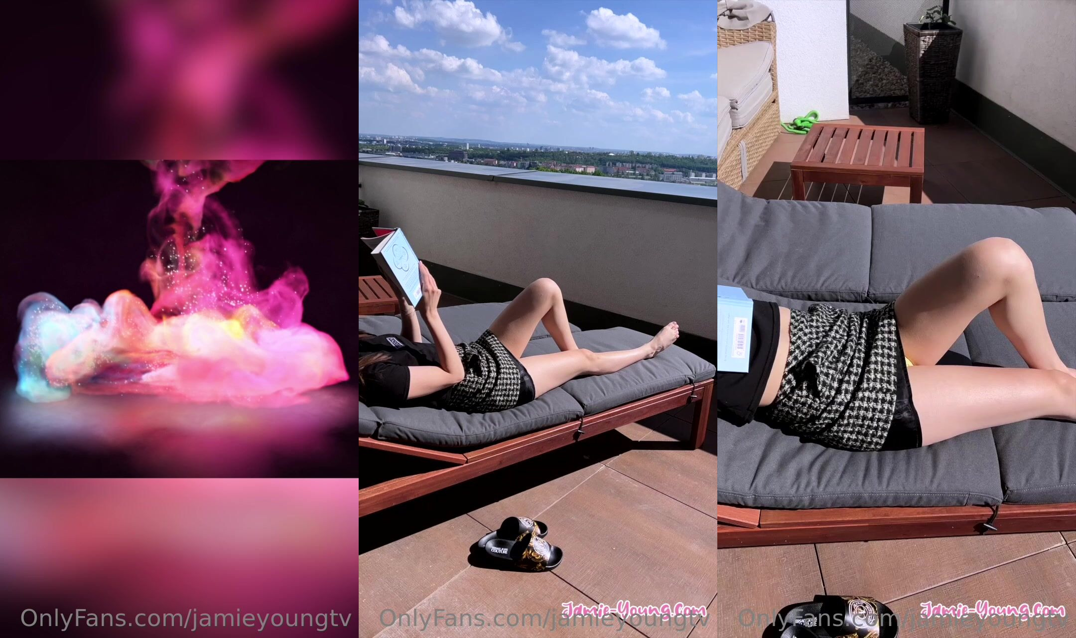 Jamie Young Gets Fucked On A Couch Outdoors
