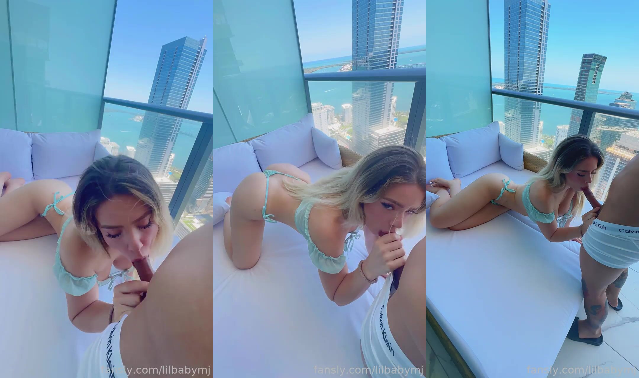 Lilbabymj Gets Fucked Doggy Style On The Balcony