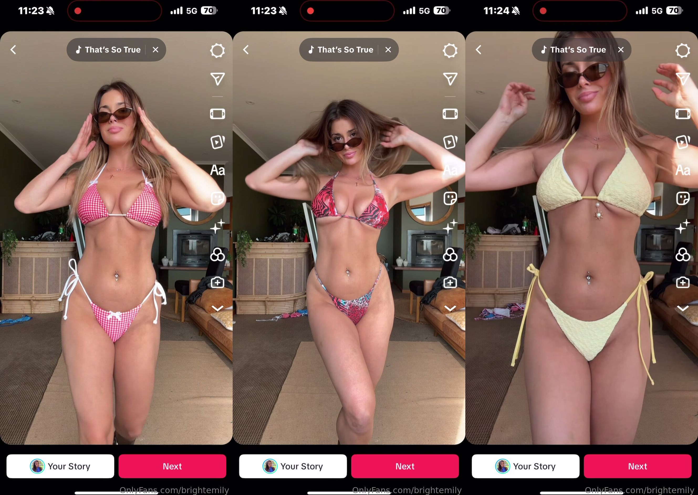 Brightemily Showing Off All Her Swimsuits