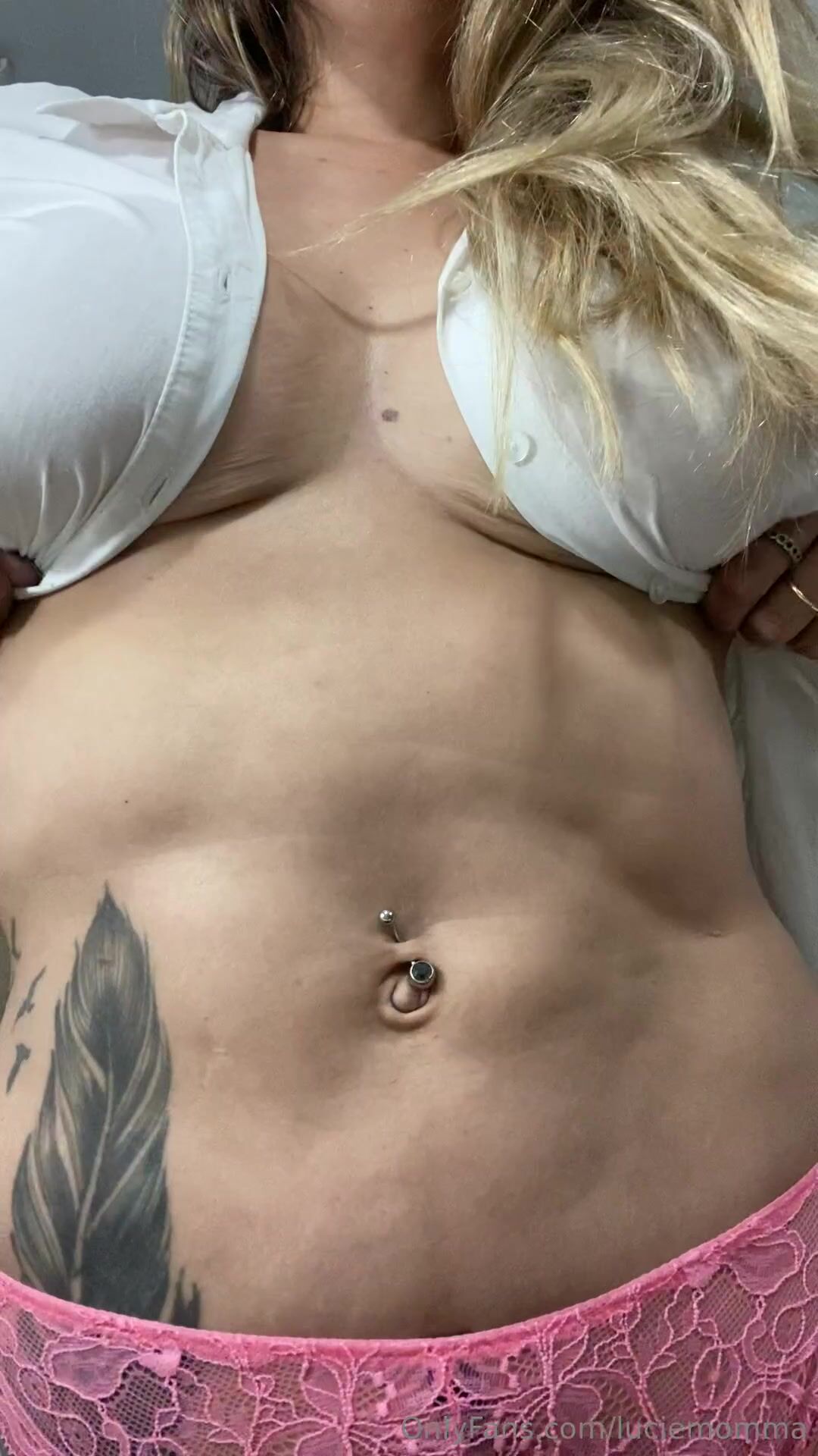 Luciemomma Fondles Her Huge Milkers