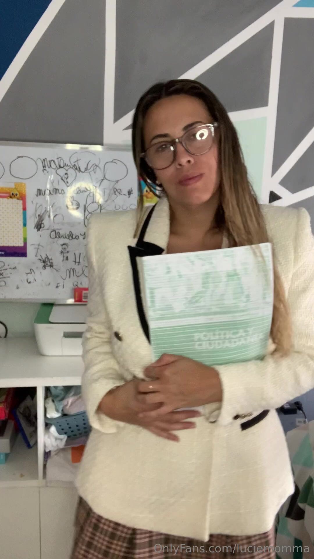 Luciemomma Unbuttons Blazer And Shows Grade A Tits