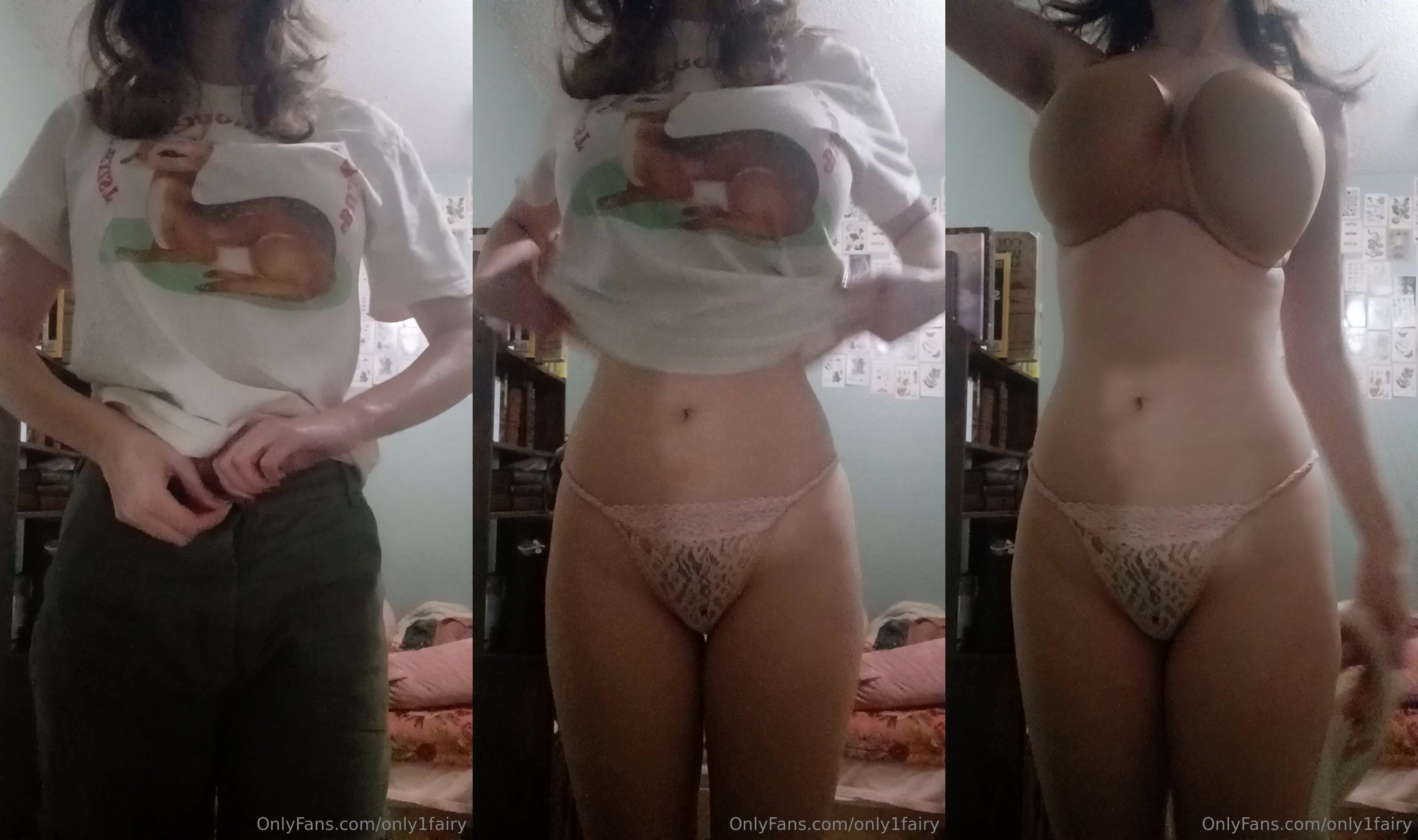 Only1Fairy Strips Naked Before Sleeping