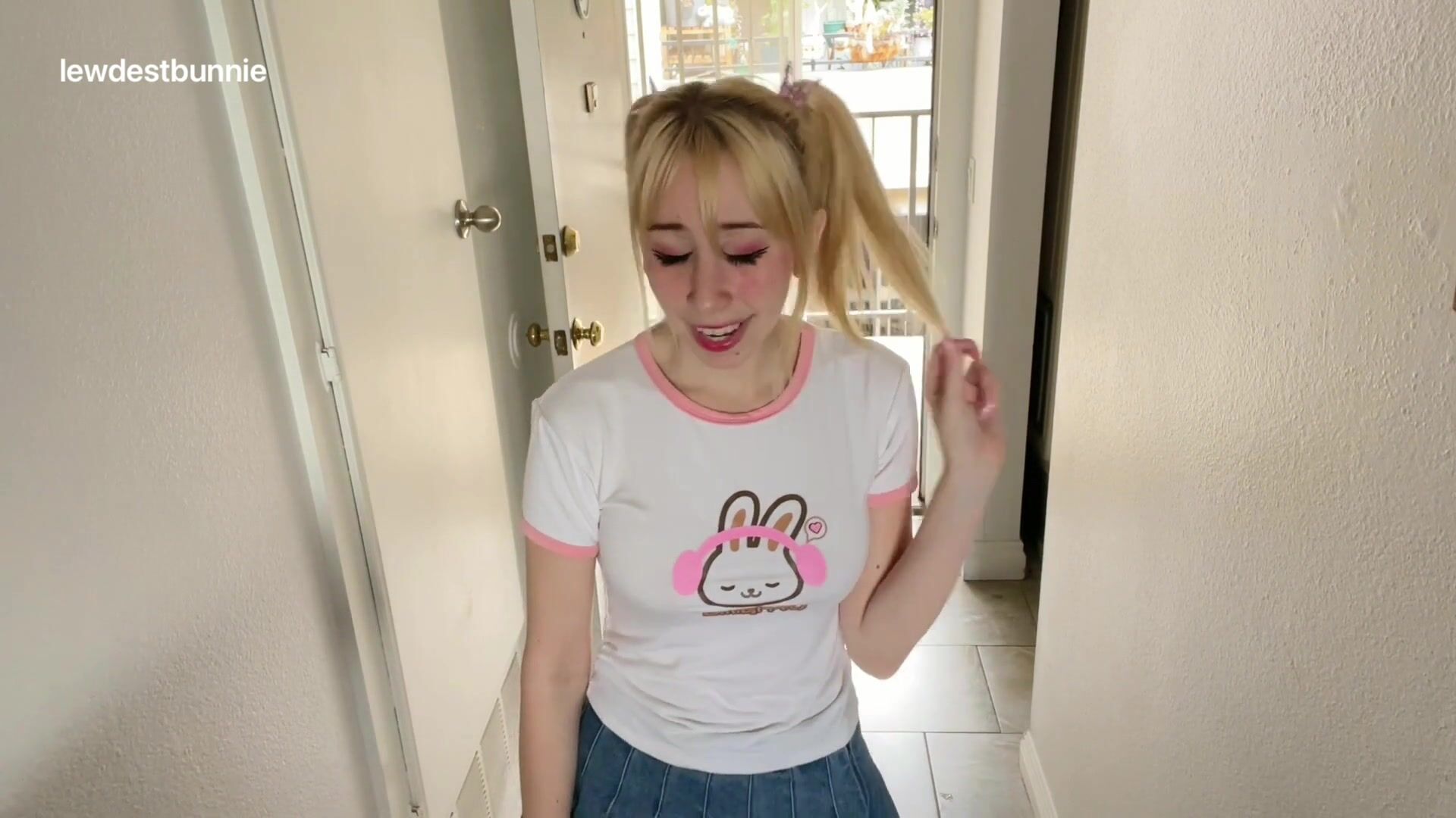 Lewdest Bunnie Gets Creampie With A Dildo POV