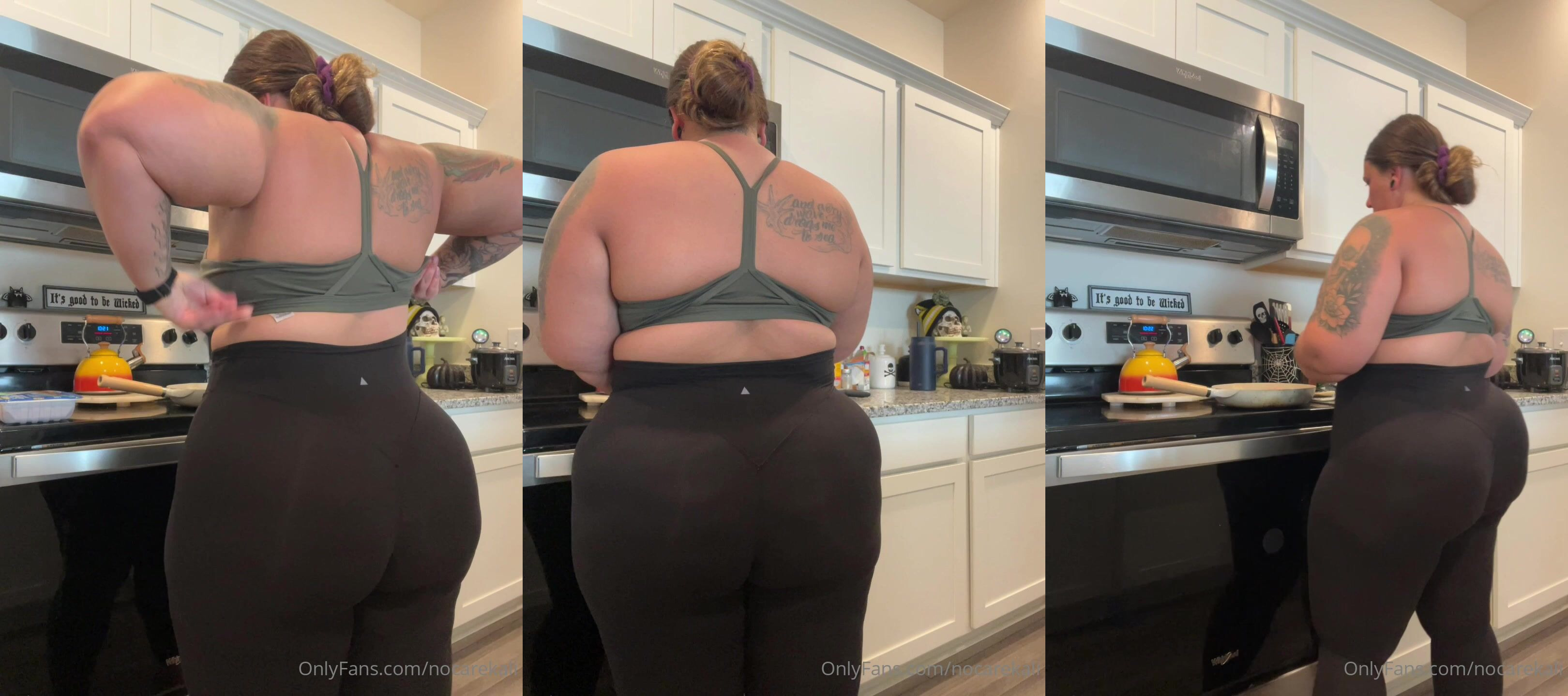 Nocarekali Serving Her Juicy Ass And Tits For Dinner