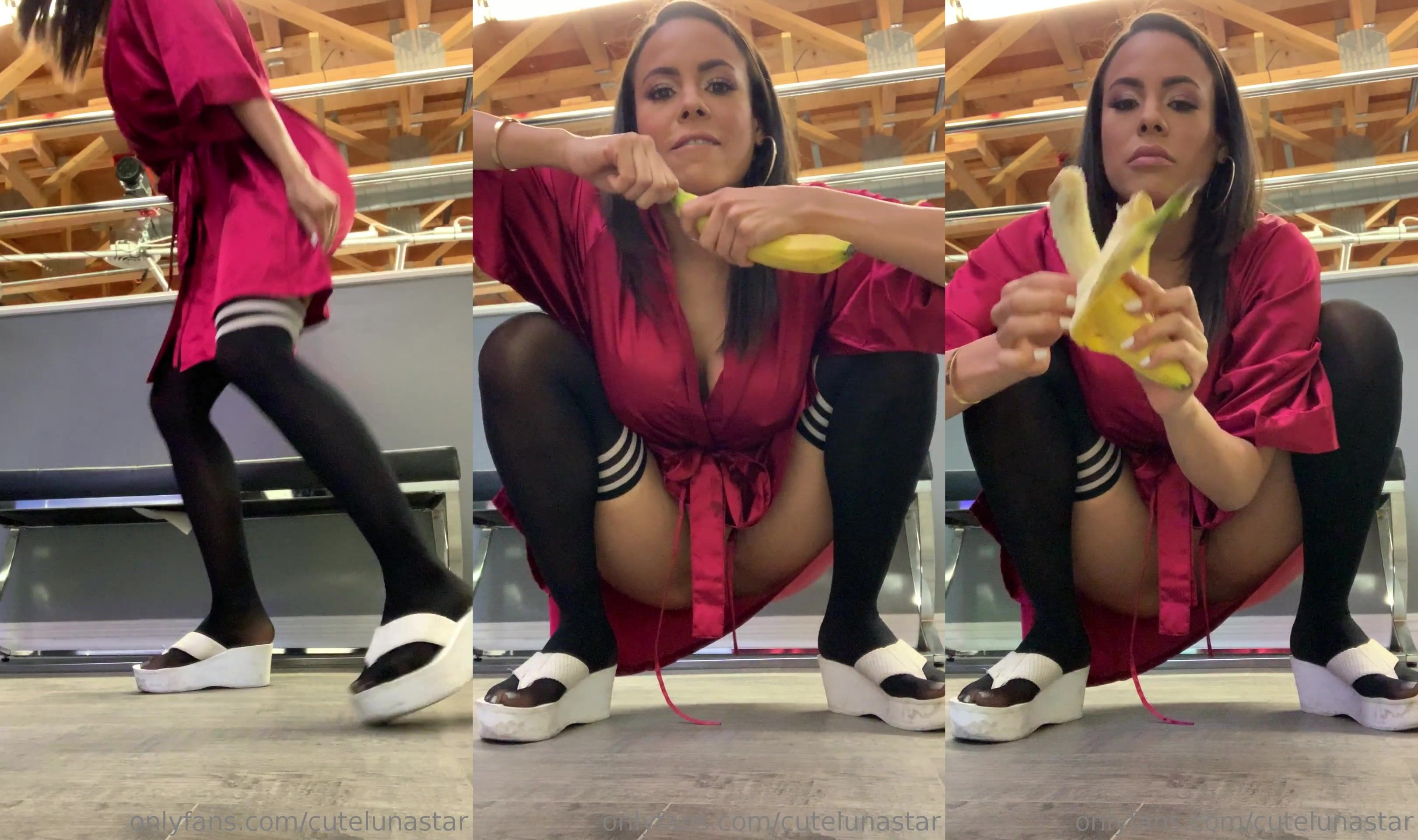 Luna Star Takes A Banana In Her Pussy