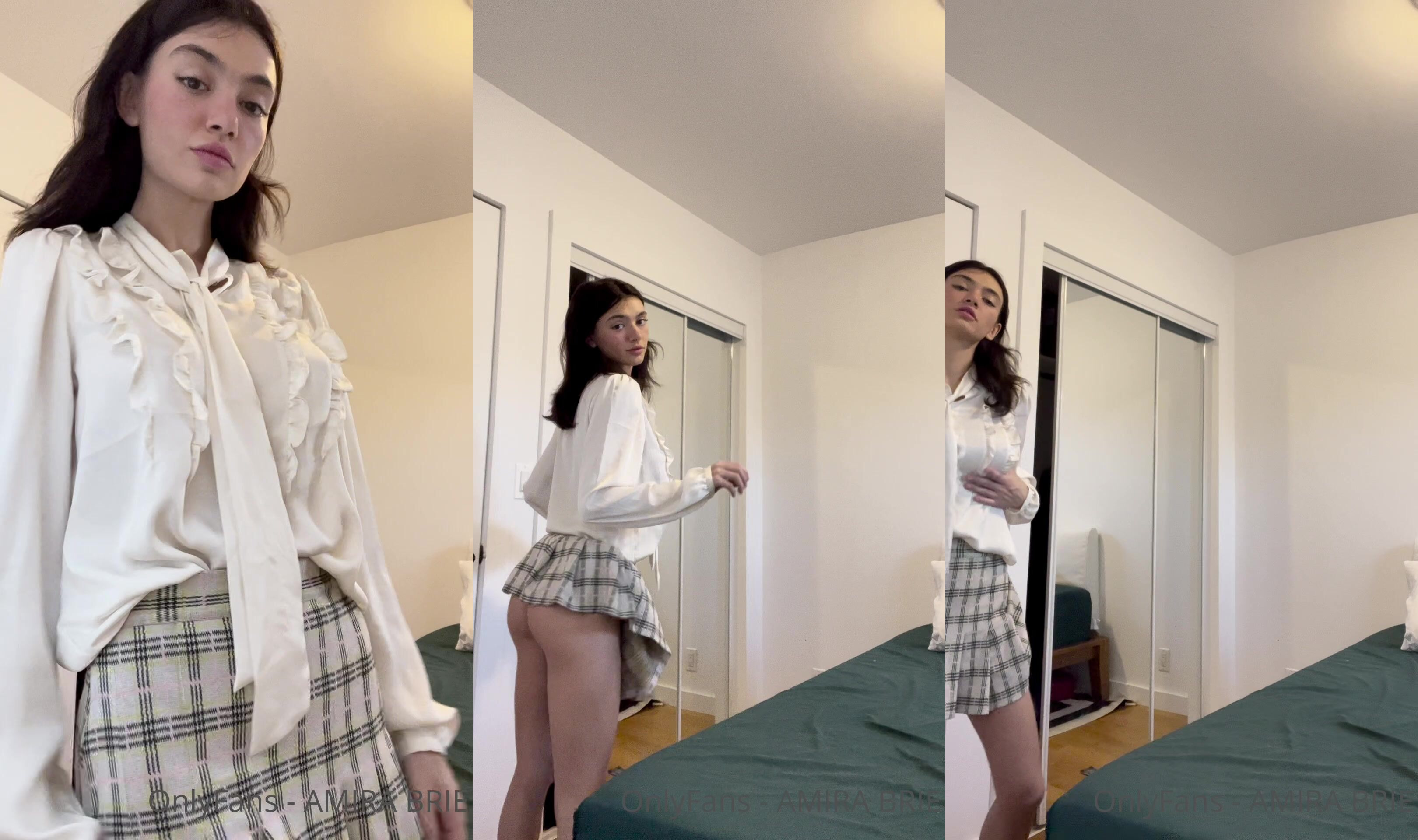 Amira Brie Strips After Teasing Panties
