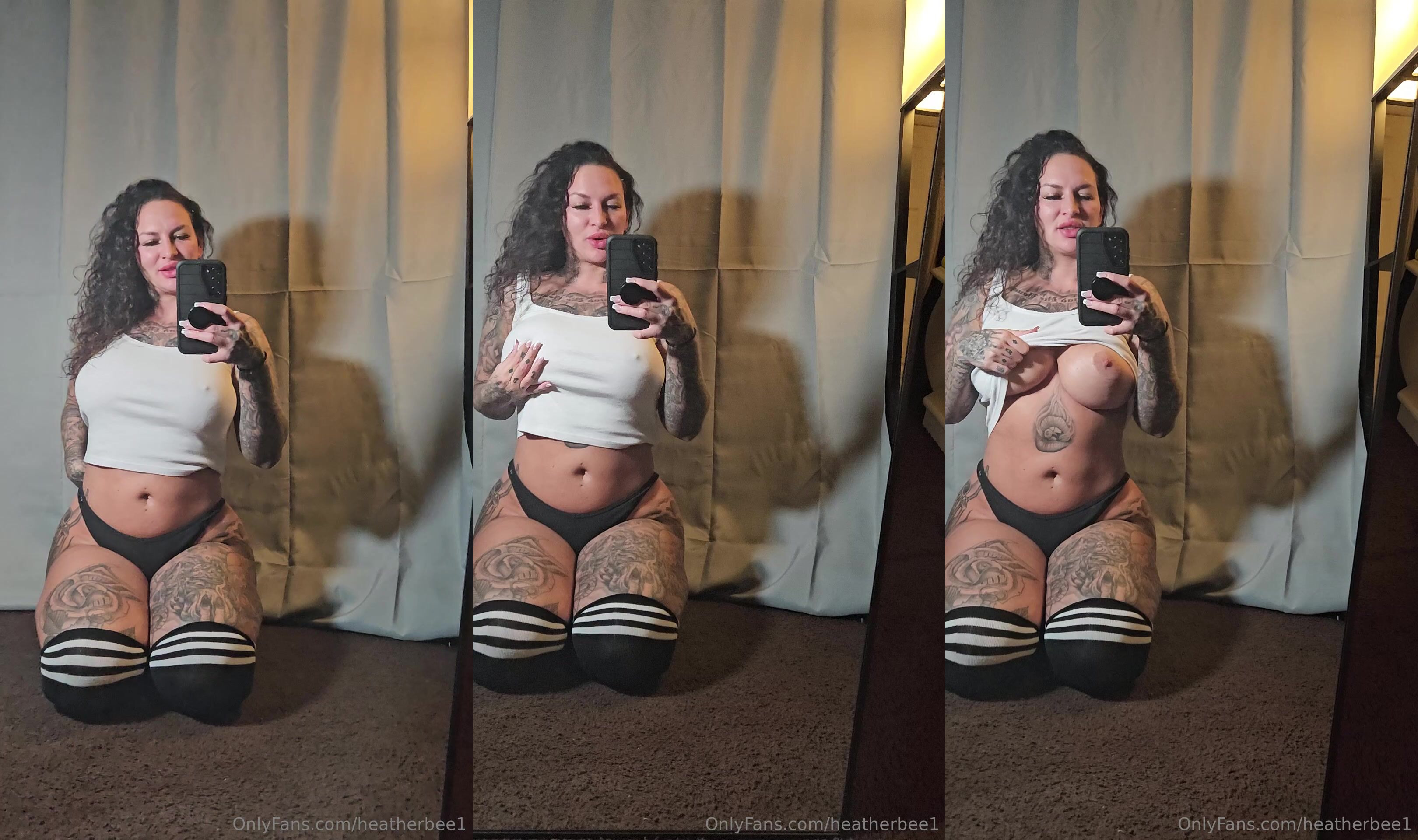 Heatherbee1 Teasing Her Wonderful Breasts