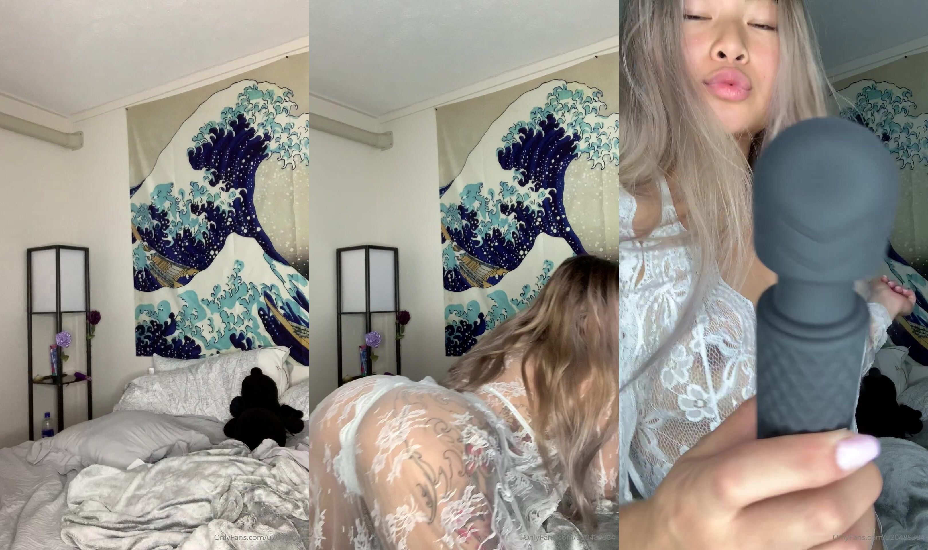Babygirlkaikai On Bed With Her Vibrator