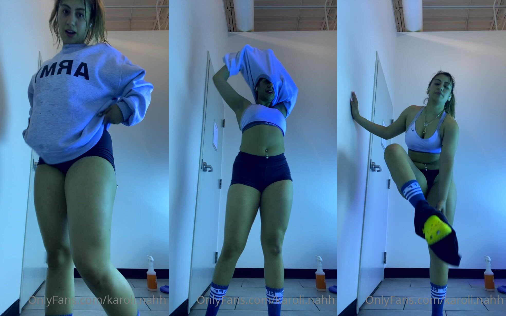 Karoli.Nahh Strips And Teases Tits