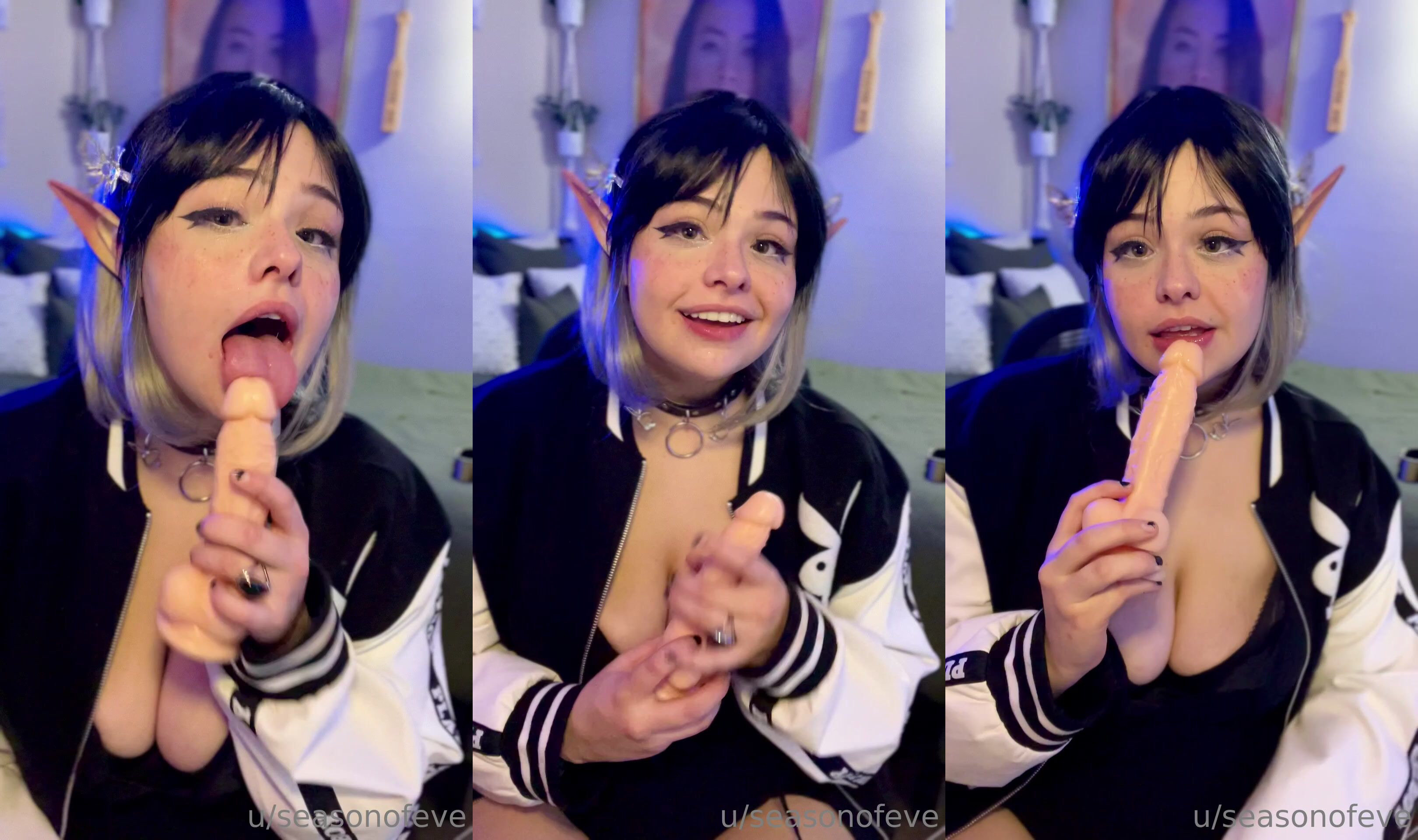 Elf Eveirisowo Snacking On Her Dildo