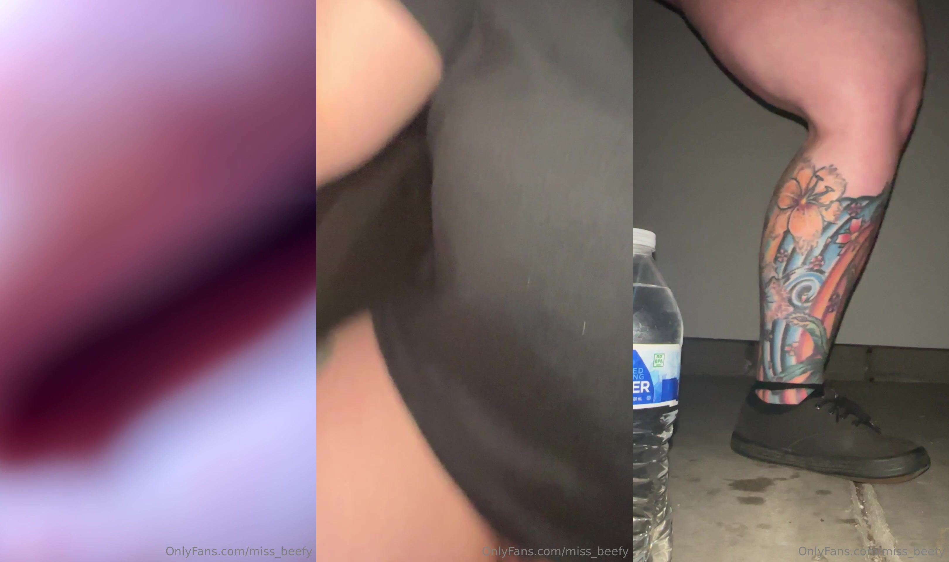 Miss_Beefy Rides A Water Bottle