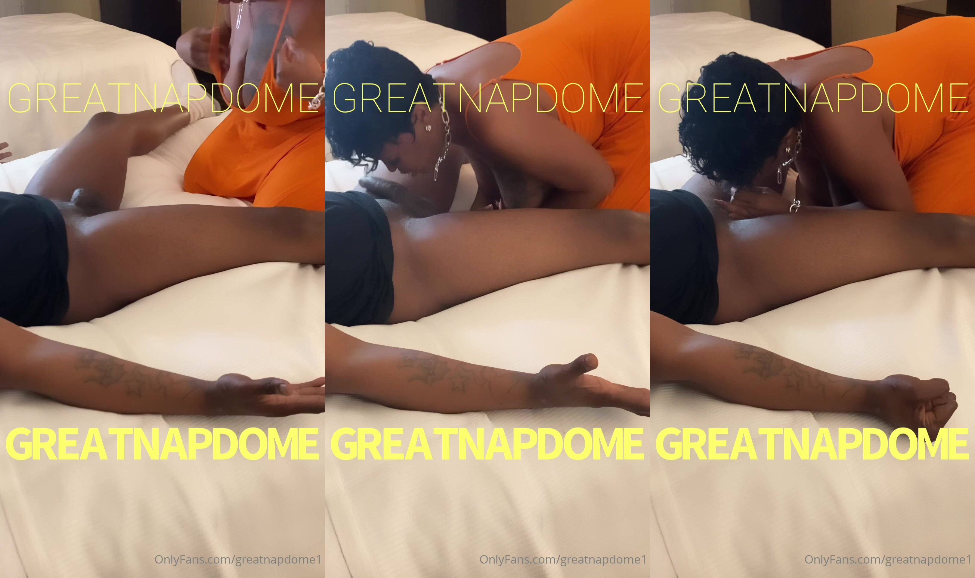 Greatnapdome1 Gives Fellatio On The Bed