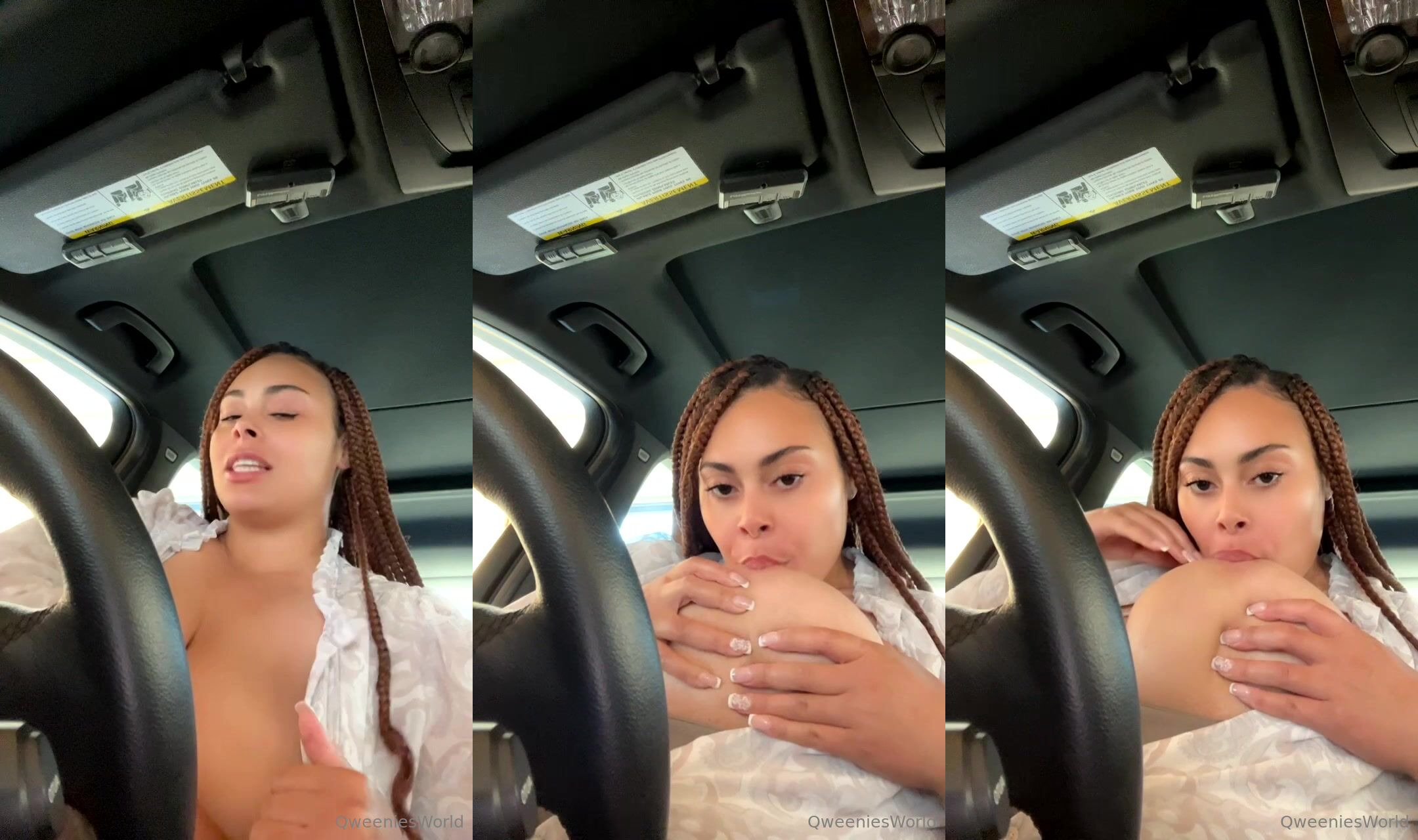 Qweeniesw0Rld Sucking Her Own Nips