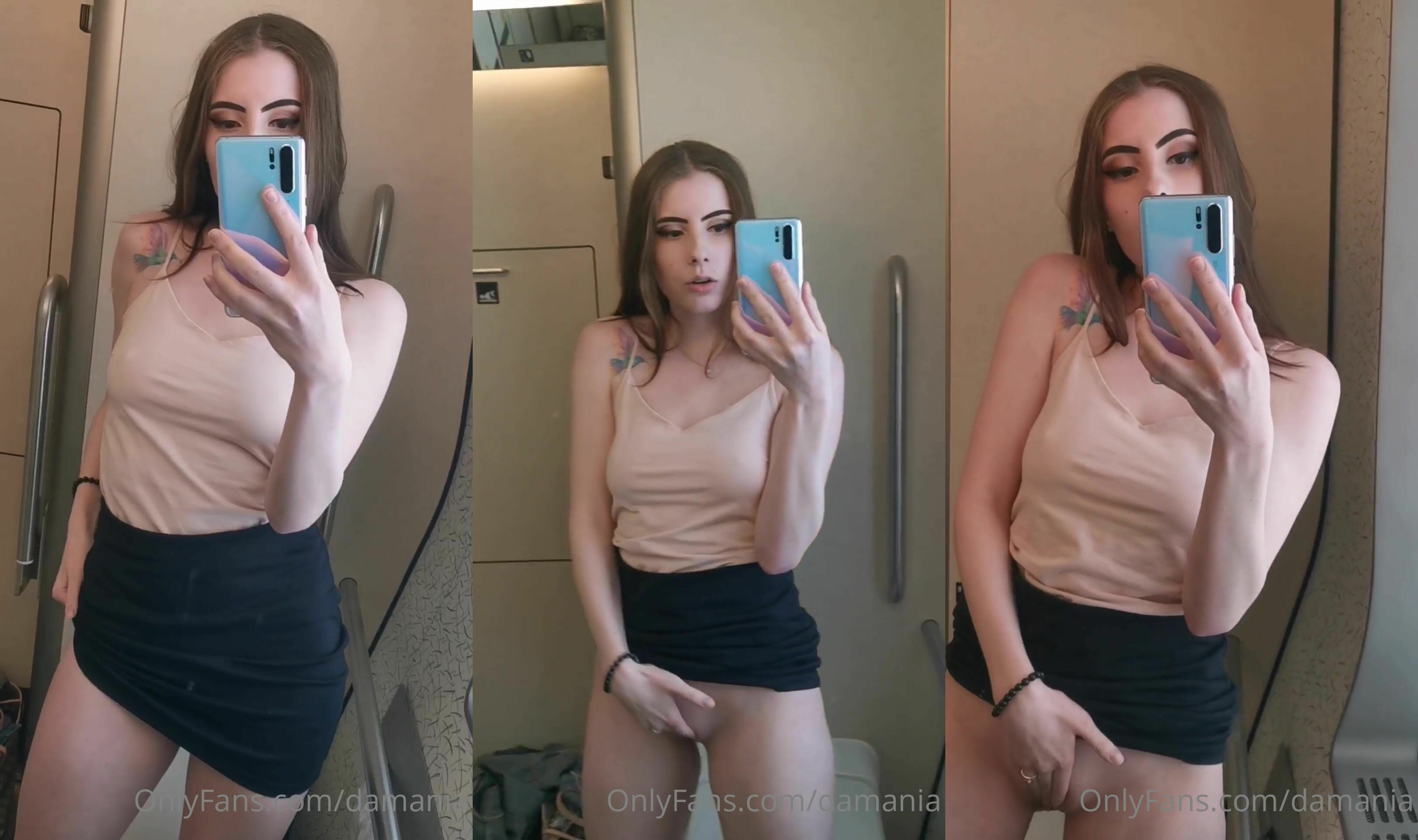 Damania Masturbates In A Train Bathroom