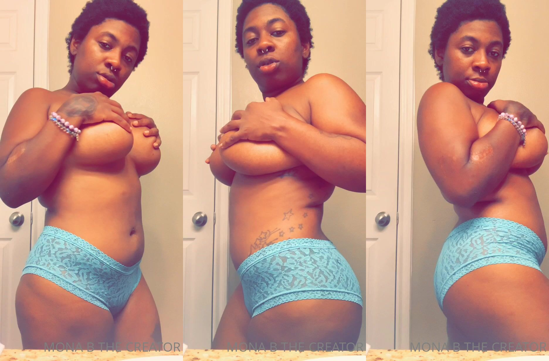Mommabearthegoddess2 Flaunts Her Blue Panties