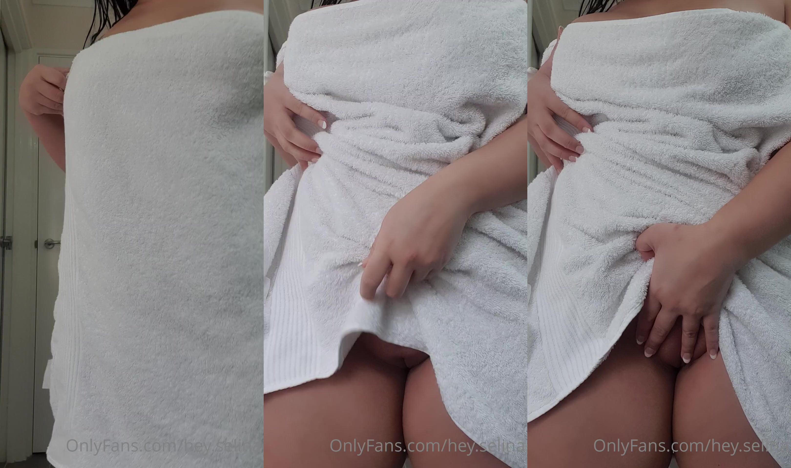 Chunkylina Touches Her Pussy After Shower