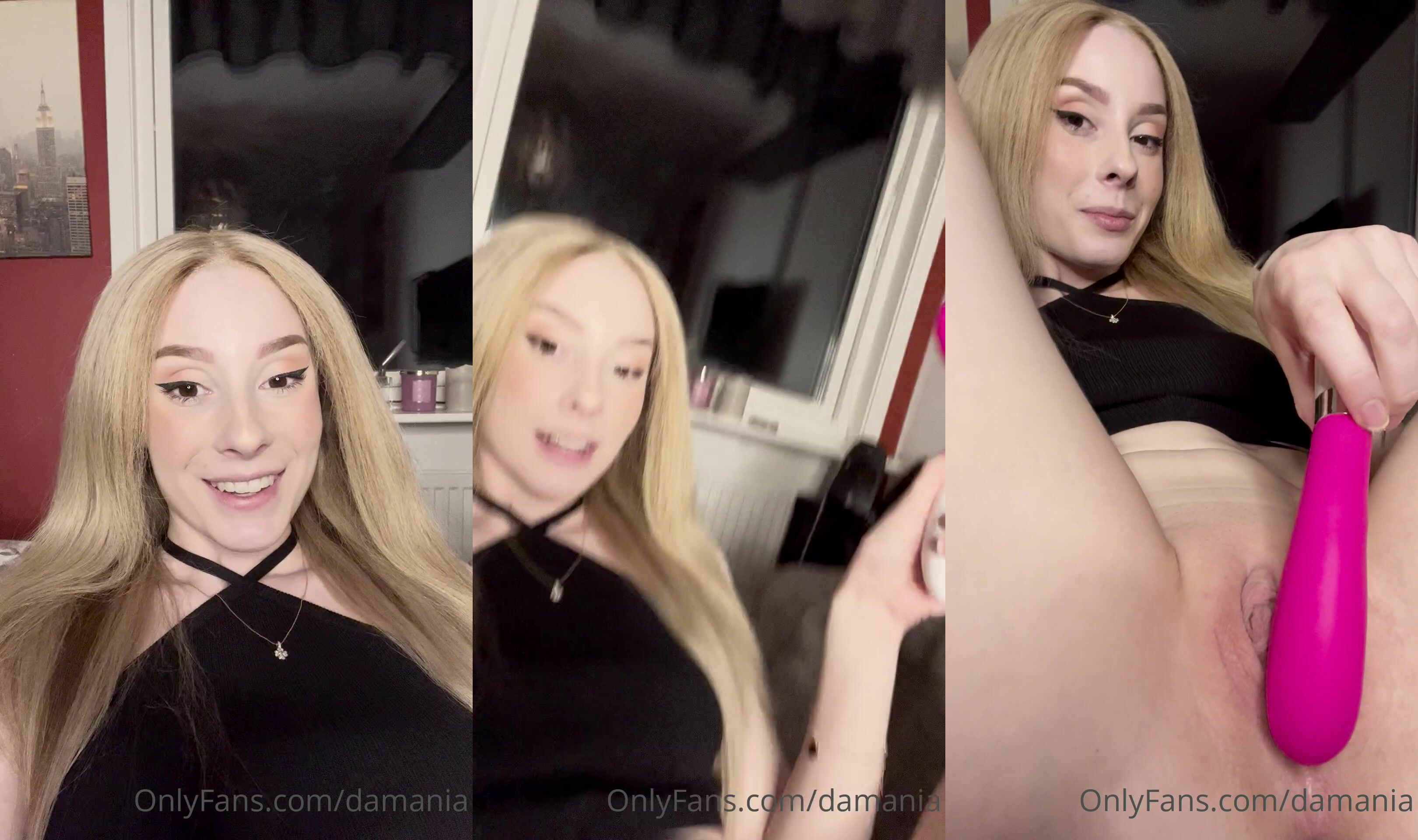 Damania Screw Her Pussy With A Dildo