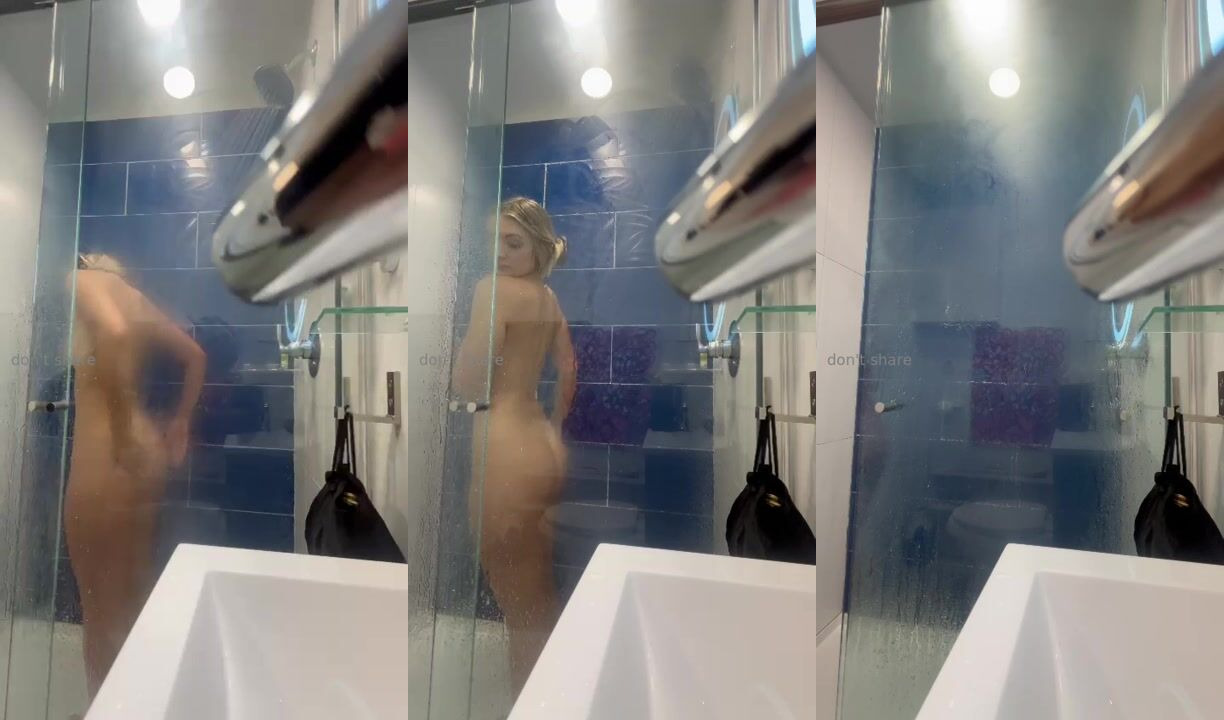 Leah Sylvander Shows Ass While Showering