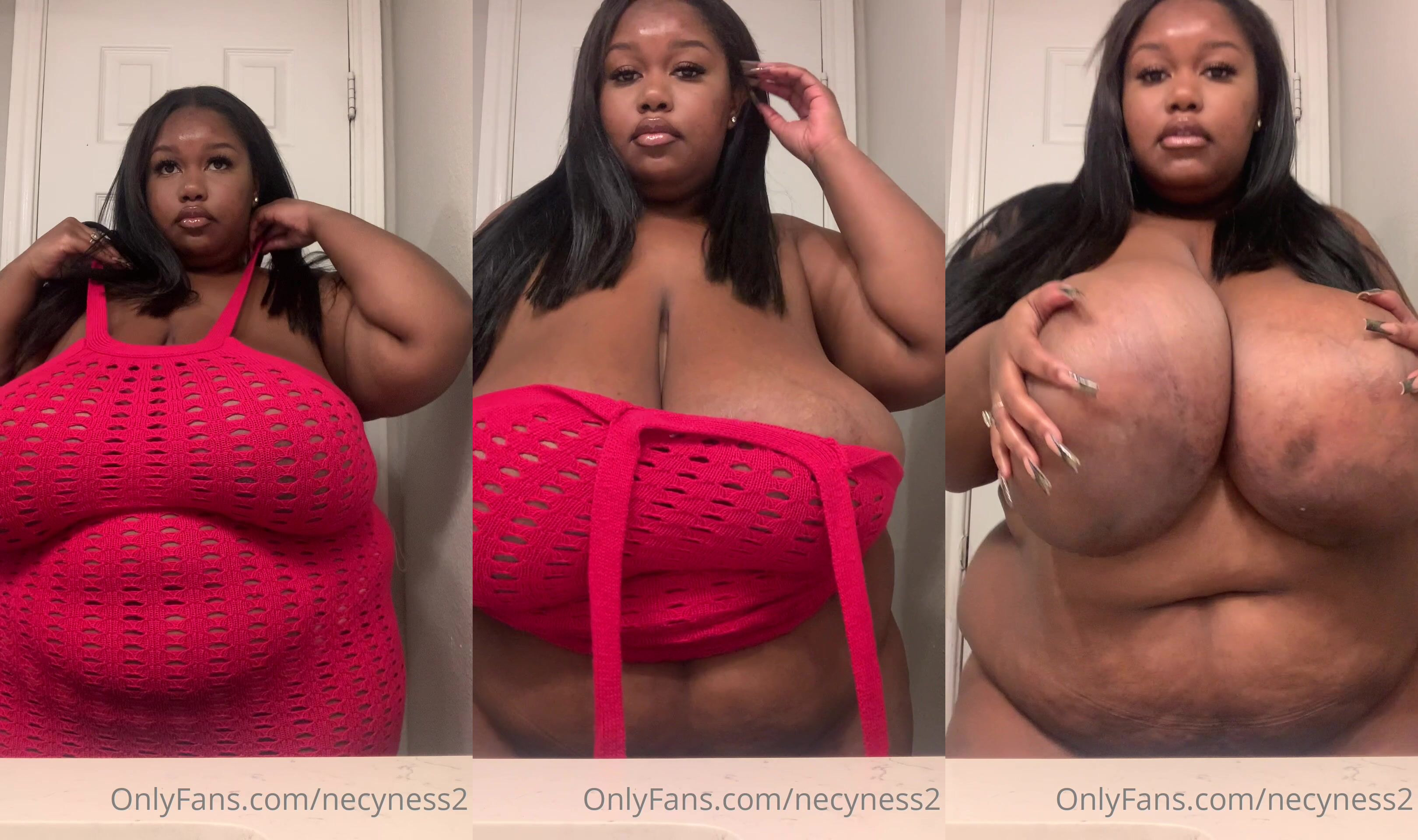 BBW Necyness2 Strips Naked Teasingly