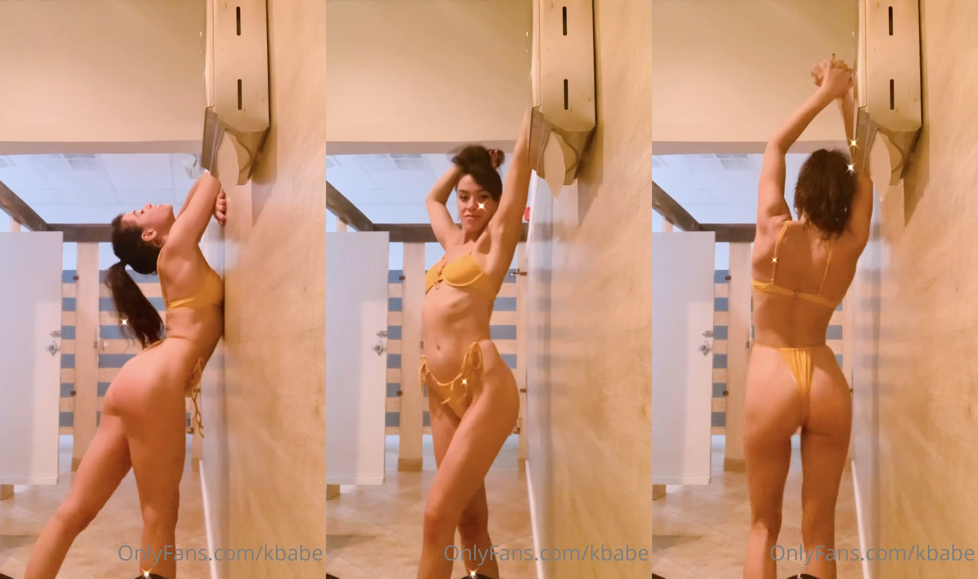 Kbabe Flirts Her Fans With Yellow Bikini