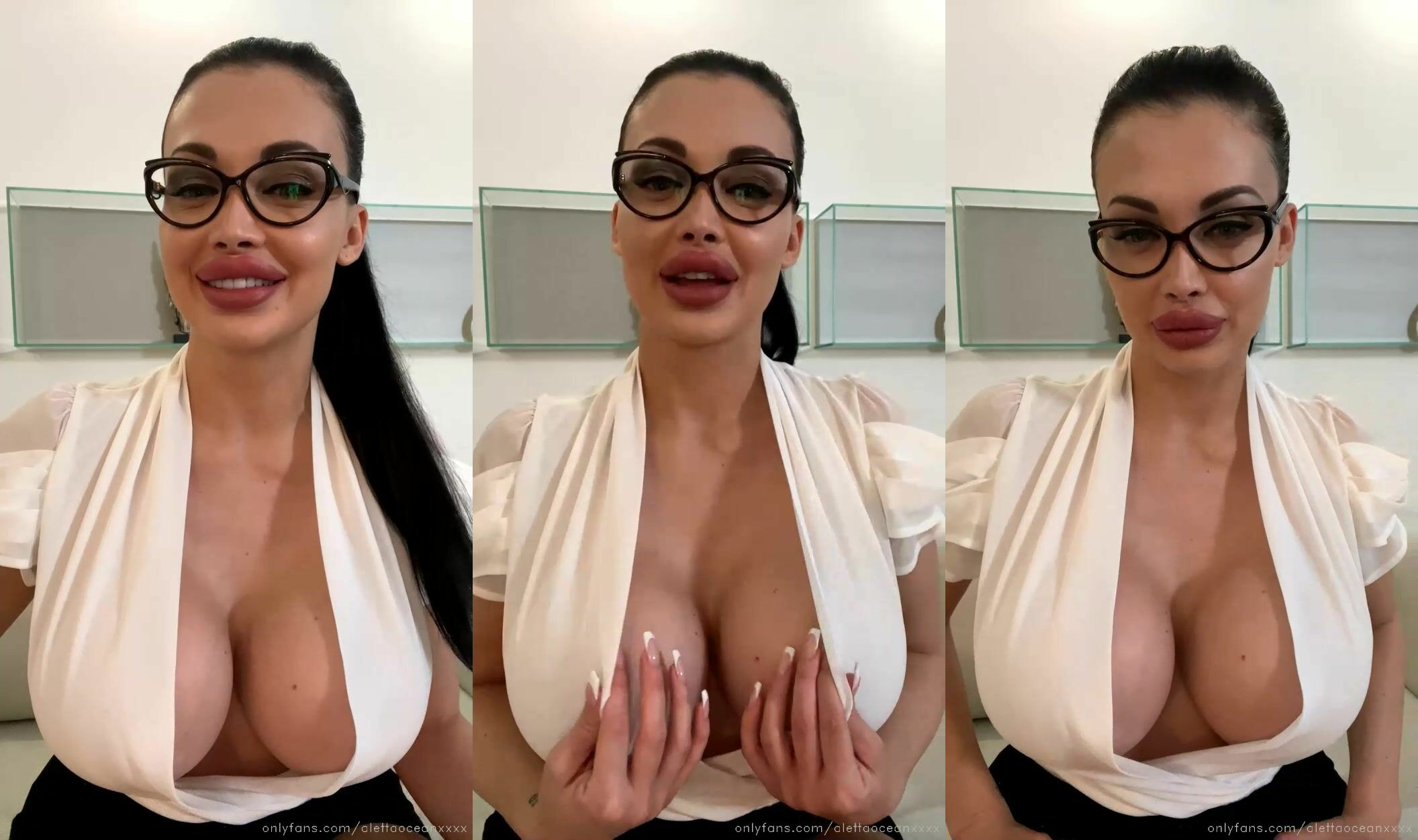 Aletta Ocean Skillfully Licks And Rides A Dildo