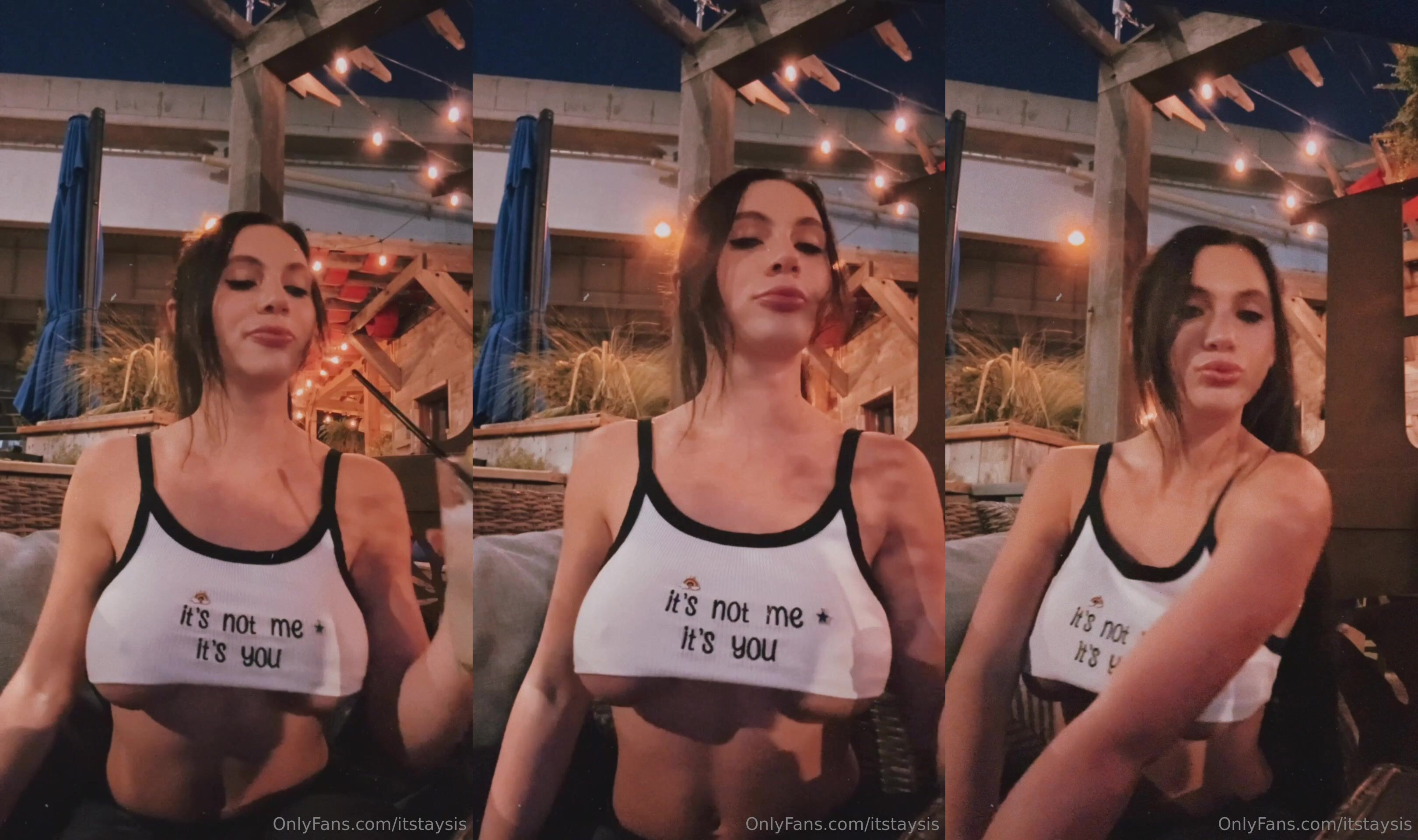 Taylor Sis Displays Her Underboobs Outdoors