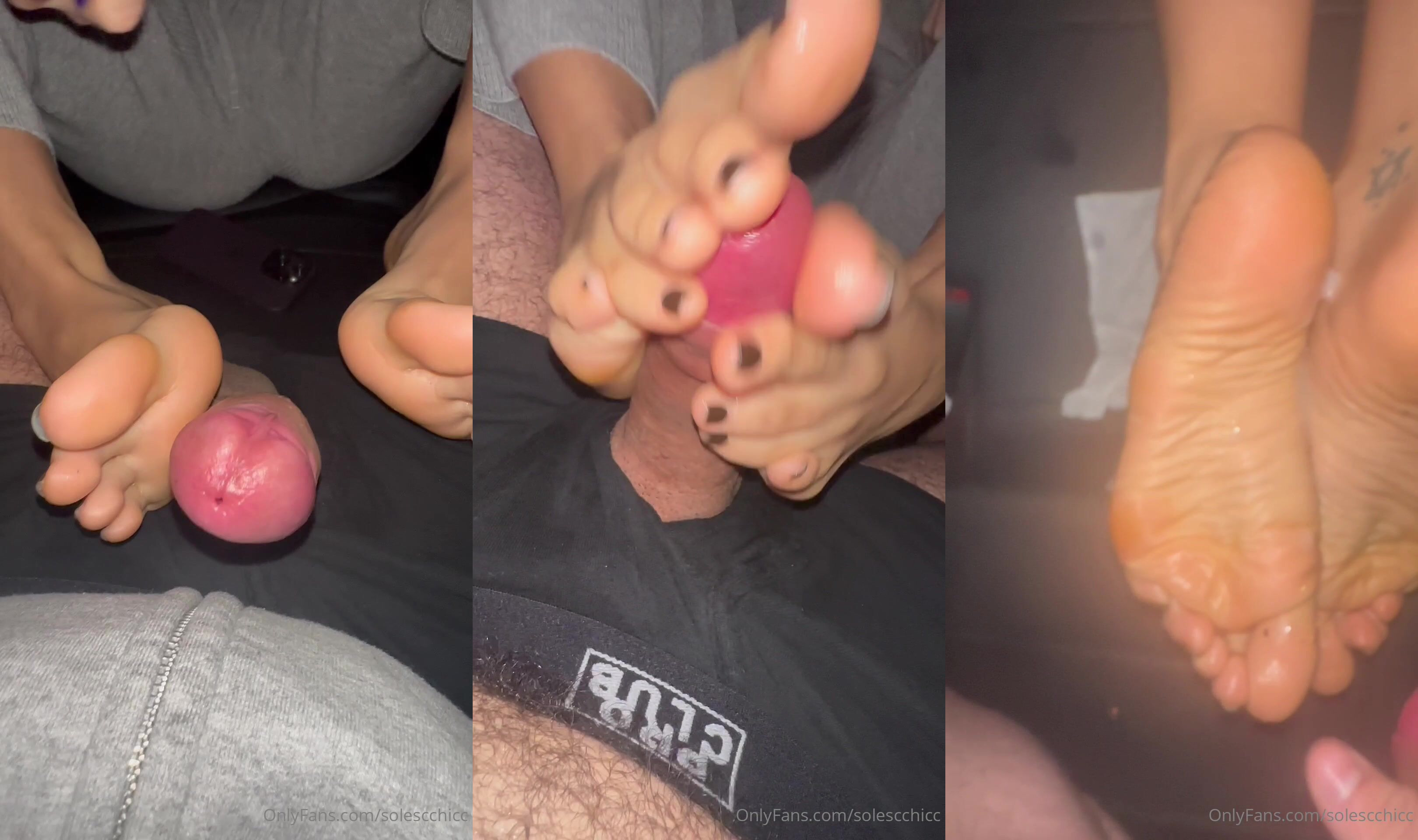 Solescchicc Rubs A Cock Between Her Toes