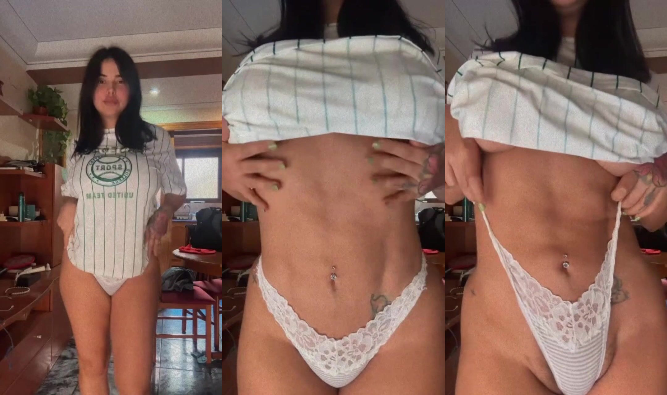Jaziuu Teases Slowly And Shows Her Curves