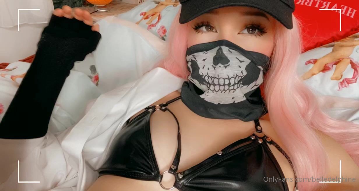 Belle Delphine Rubs Her Pussy In Ghost Cosplay