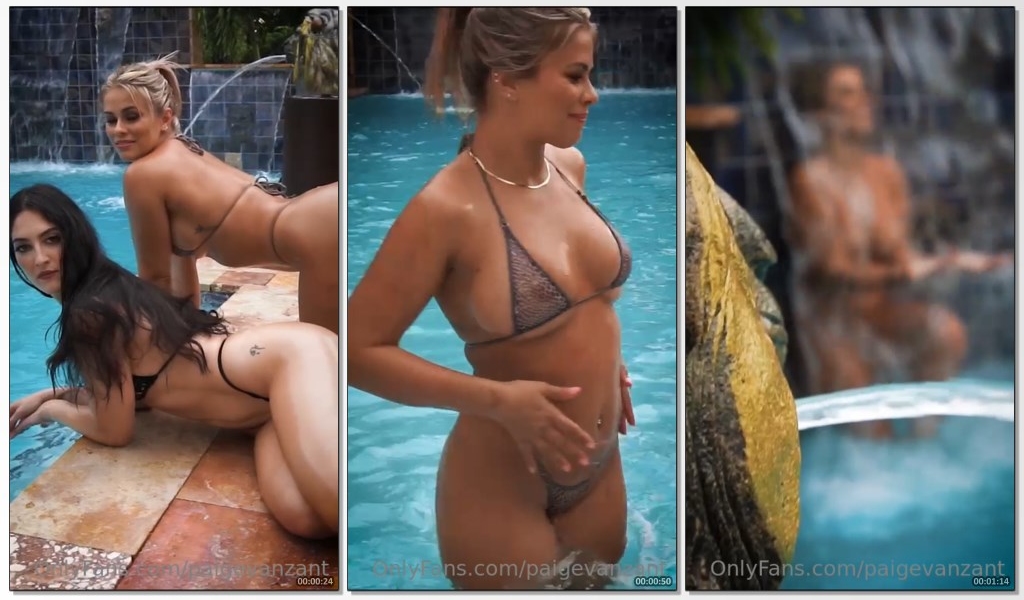 Paige VanZant's Pool Tease
