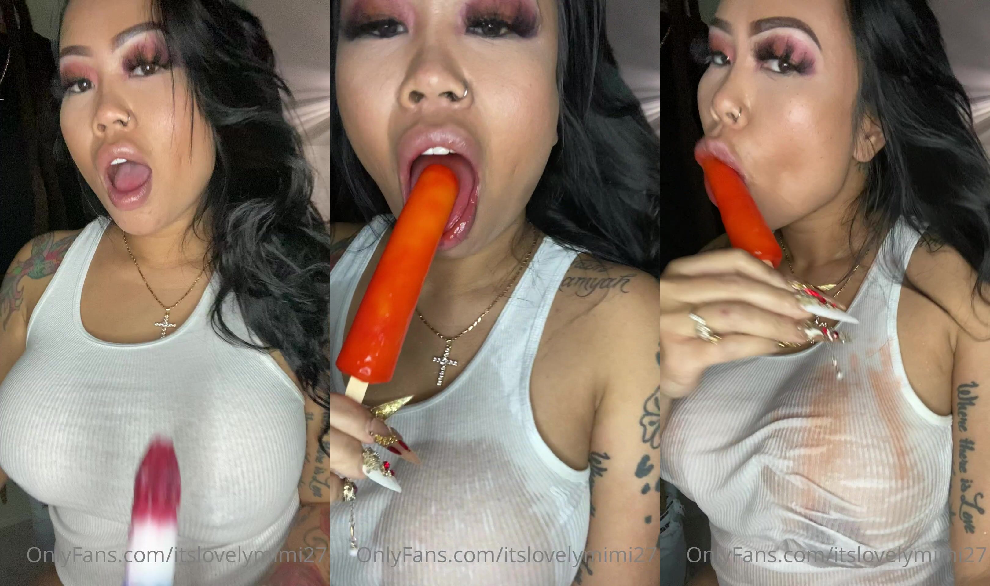 Itslovelymimi27 Sucks Popsicles On A Hot Day