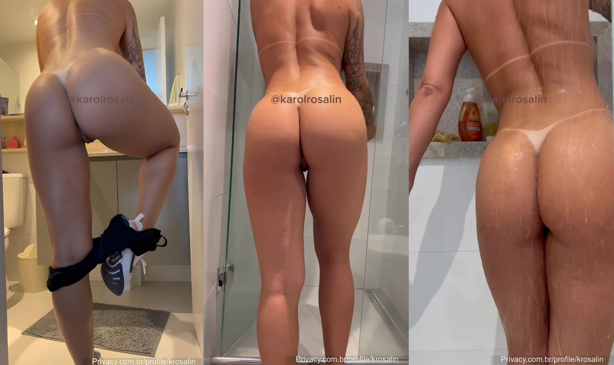 Karol Rosalin Takes A Shower After Gym