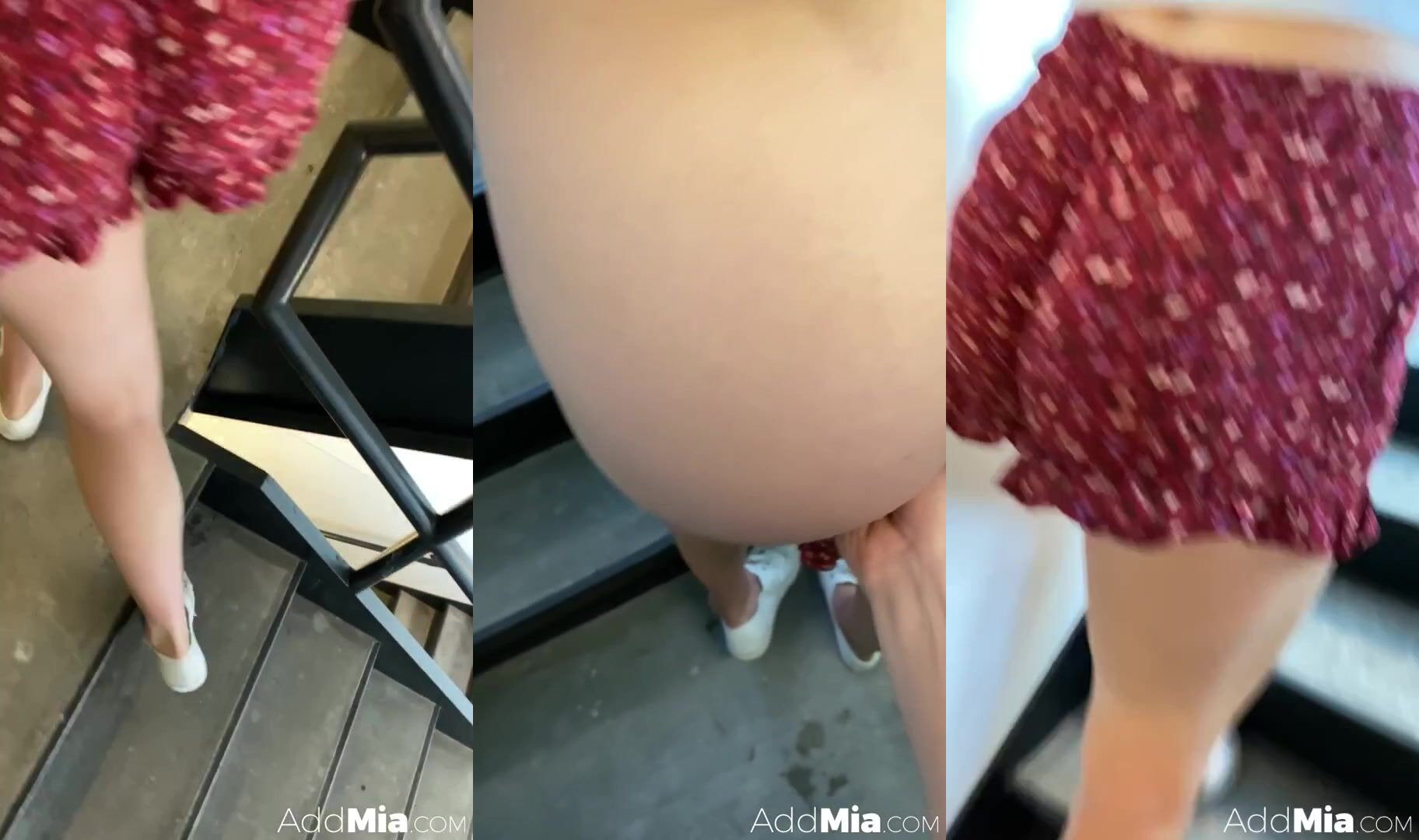 Mia Melano Takes A Dick On The Stairs