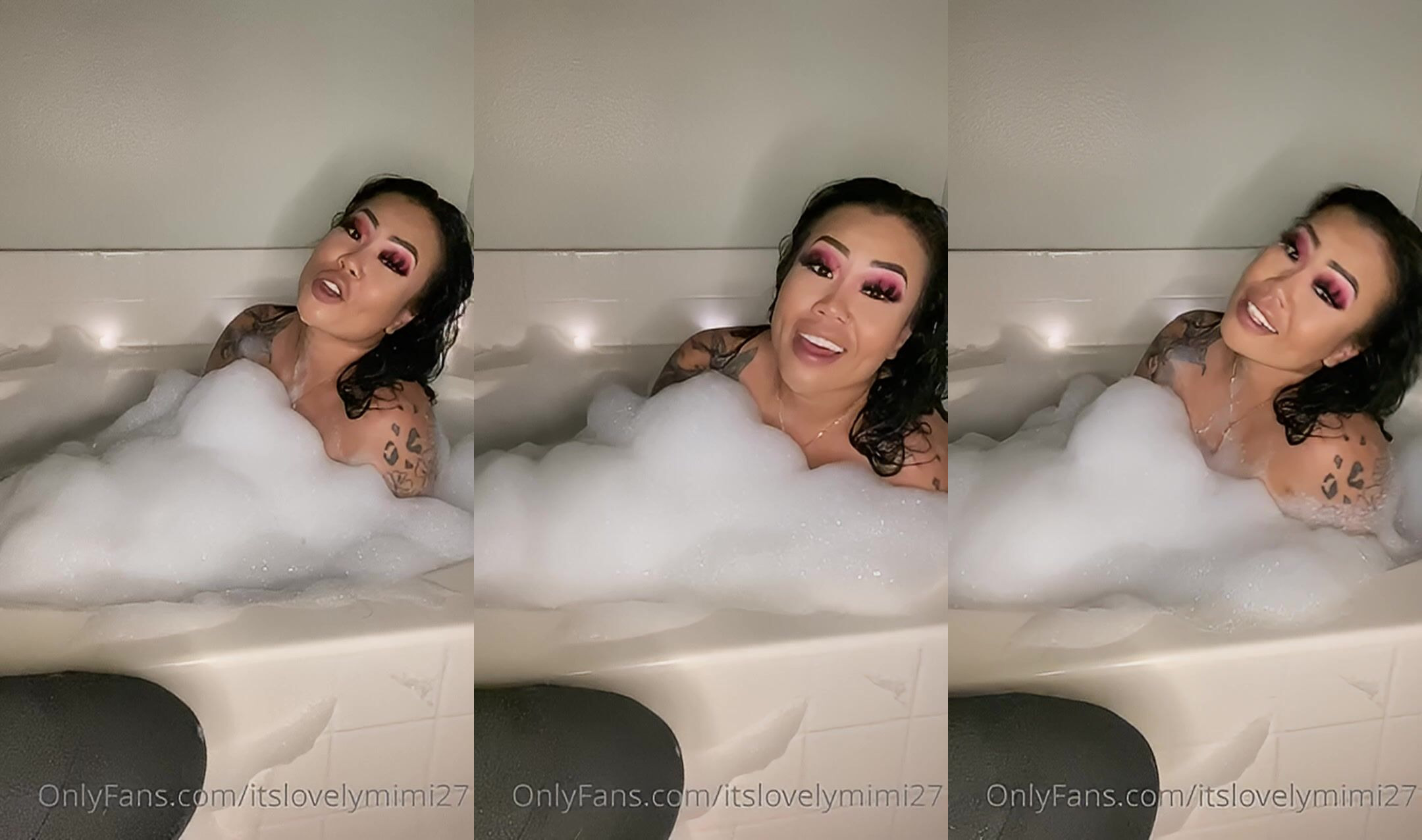 Itslovelymimi27 Soaks In The Bathtub