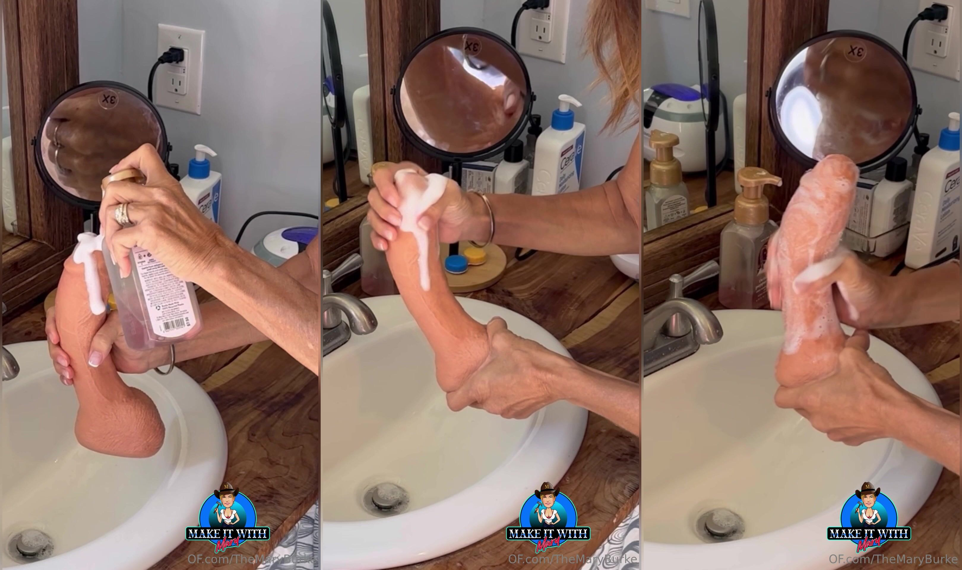 Themaryburke Washes Her Dildo Sexually